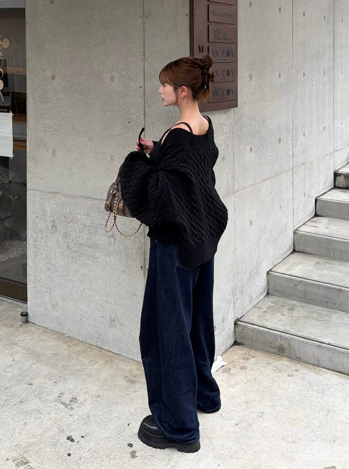 【予約】Bulky cable knit cardigan(SETUP着用可)(10月下旬発送予定)