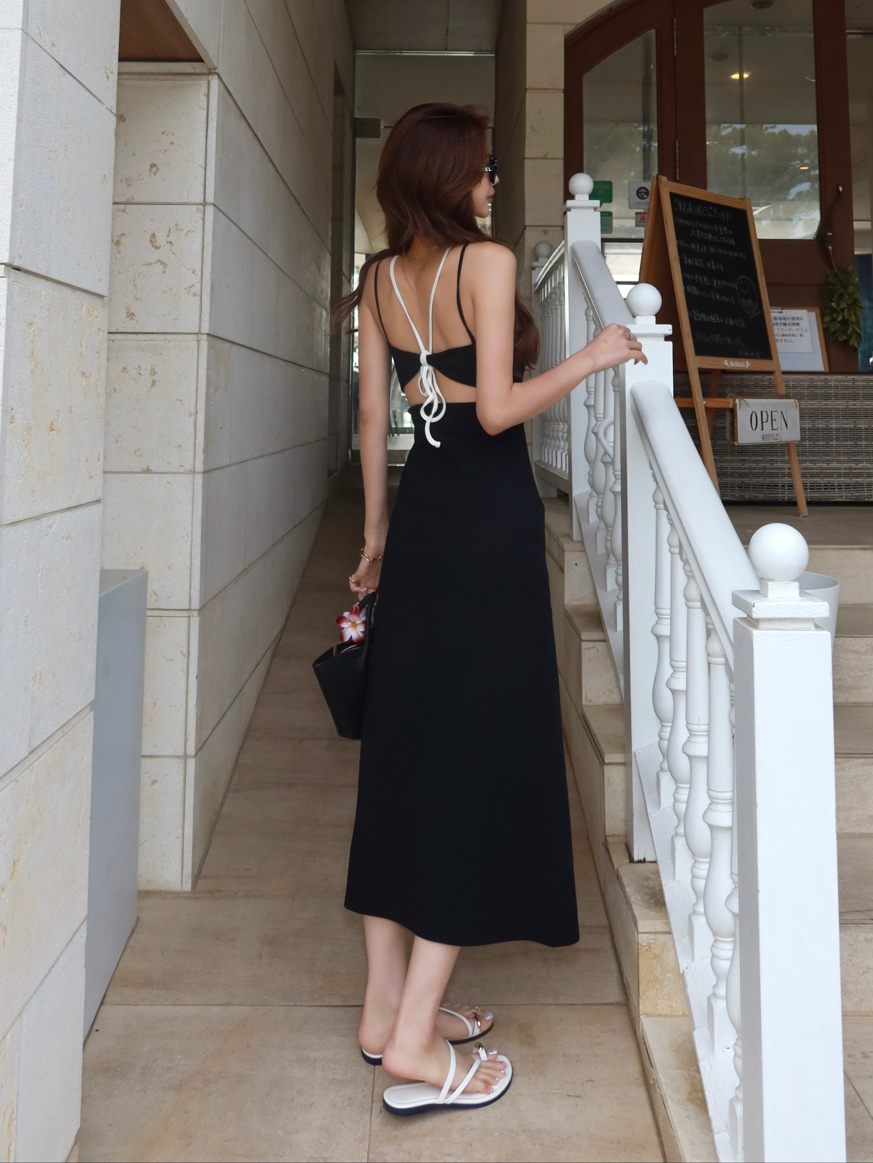【予約】Layered camisole maxi dress with inner bra(6月上旬〜下旬発送予定)