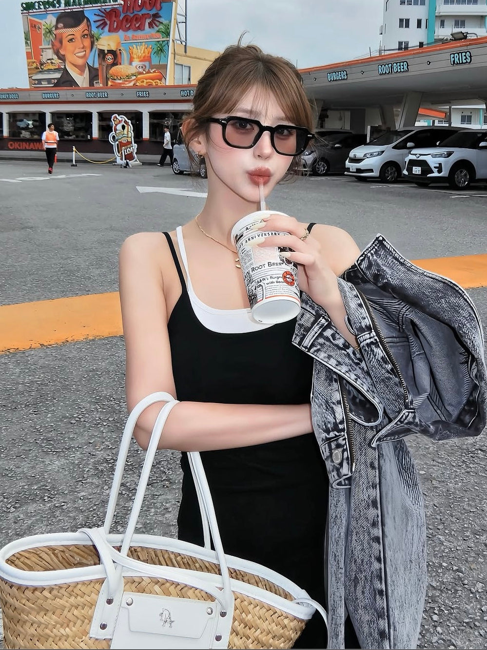 【予約】Layered camisole maxi dress with inner bra(6月上旬発送予定)