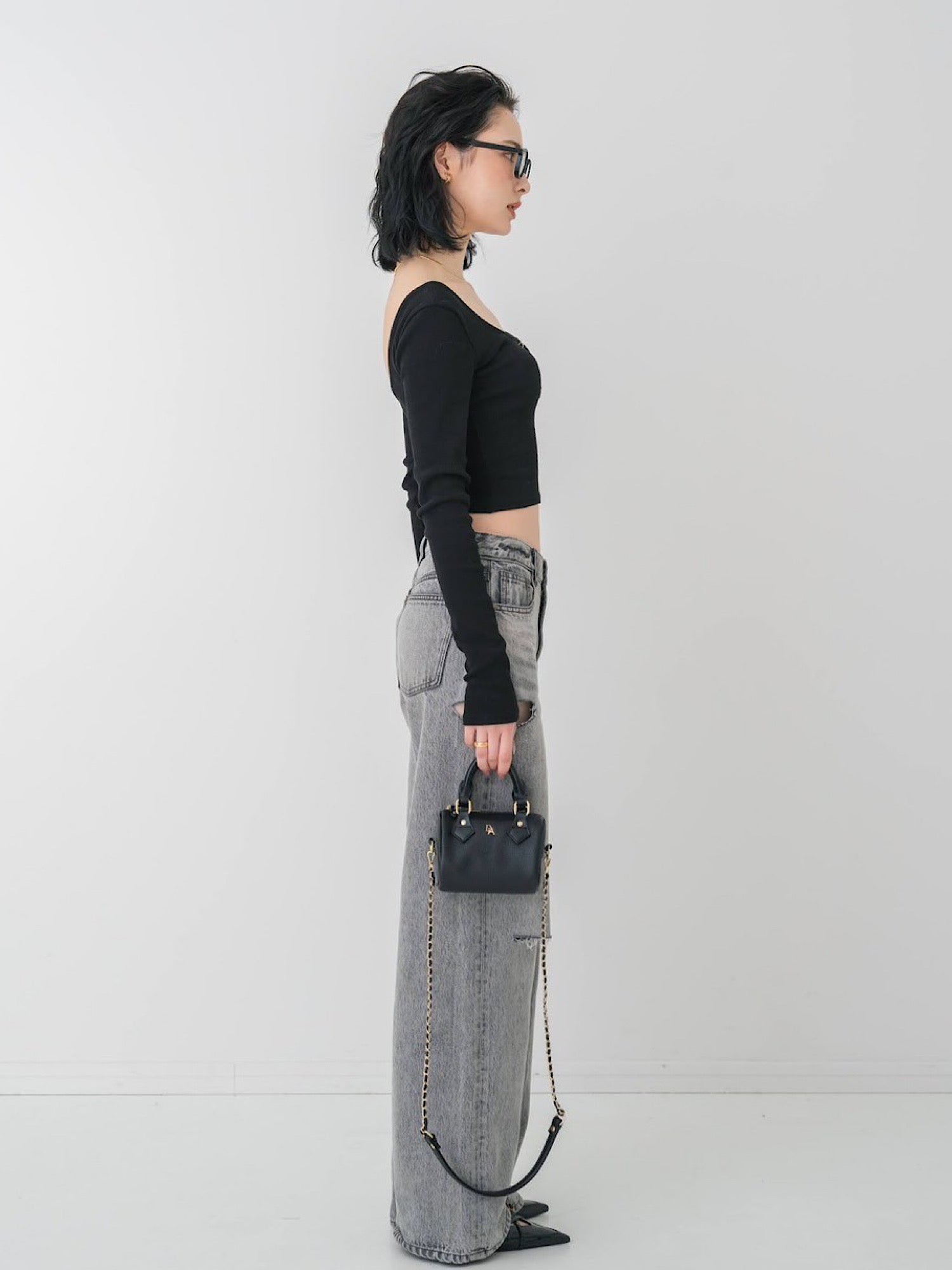 【予約】Mini boston shoulder bag(INDIGO 7月上旬発送予定)