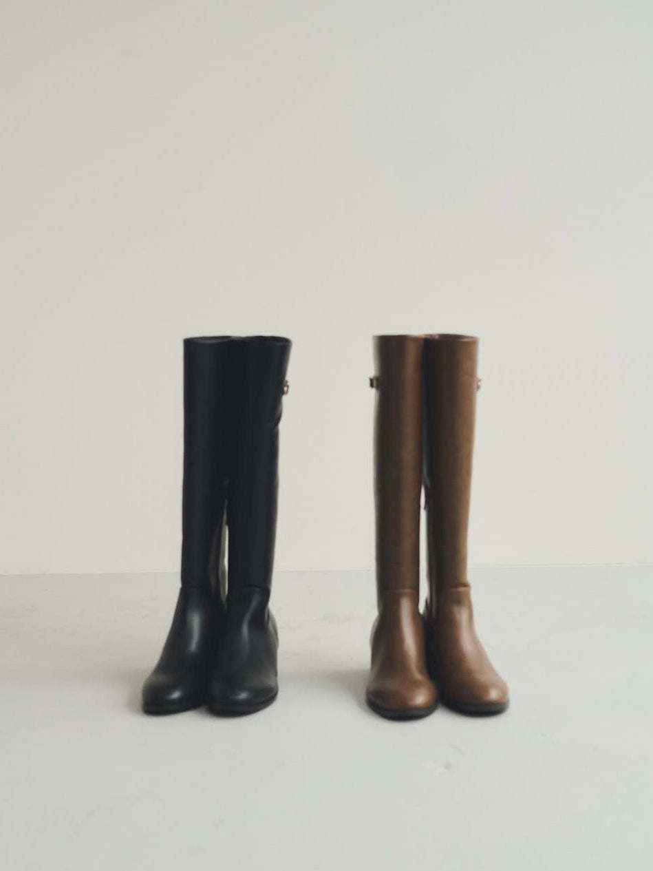 【予約】Metal plate long boots(10月下旬発送予定)