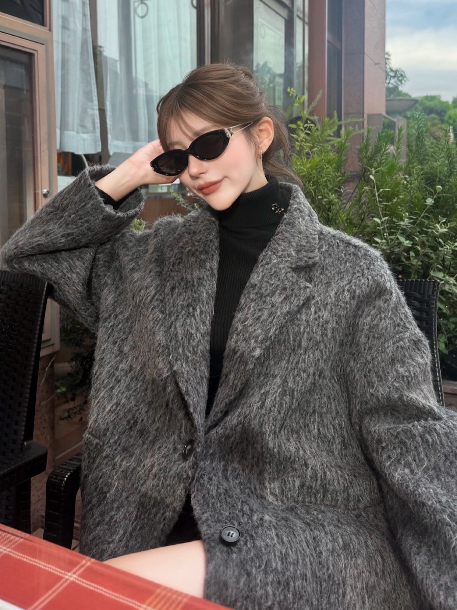Shaggy loose jacket/coat