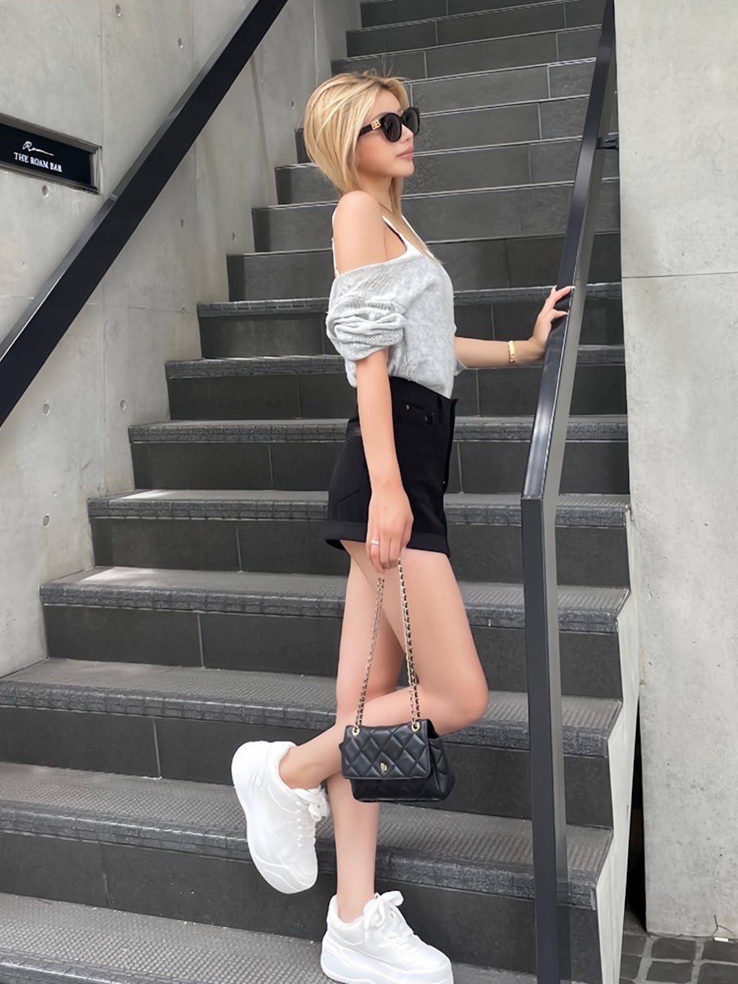 Slub yarn short knit