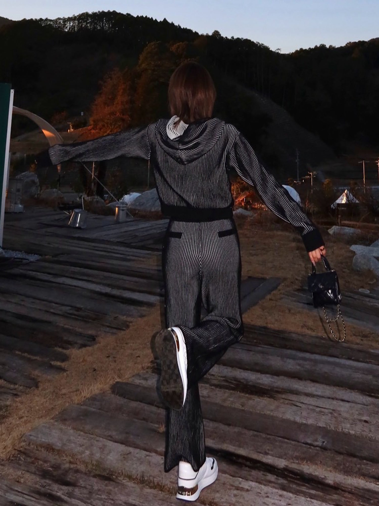 【予約】Royal rib knit hoodie(SETUP着用可)(3月下旬〜4月上旬発送予定)