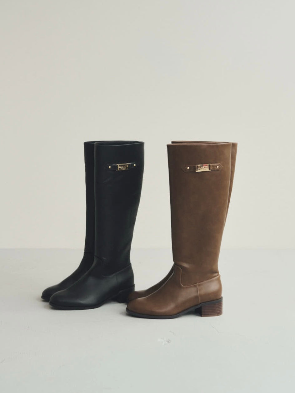 【予約】Metal plate long boots(10月下旬発送予定)