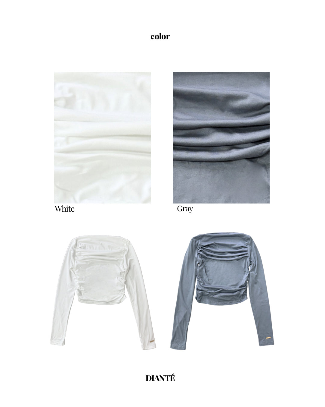 Irregular gather fit tops
