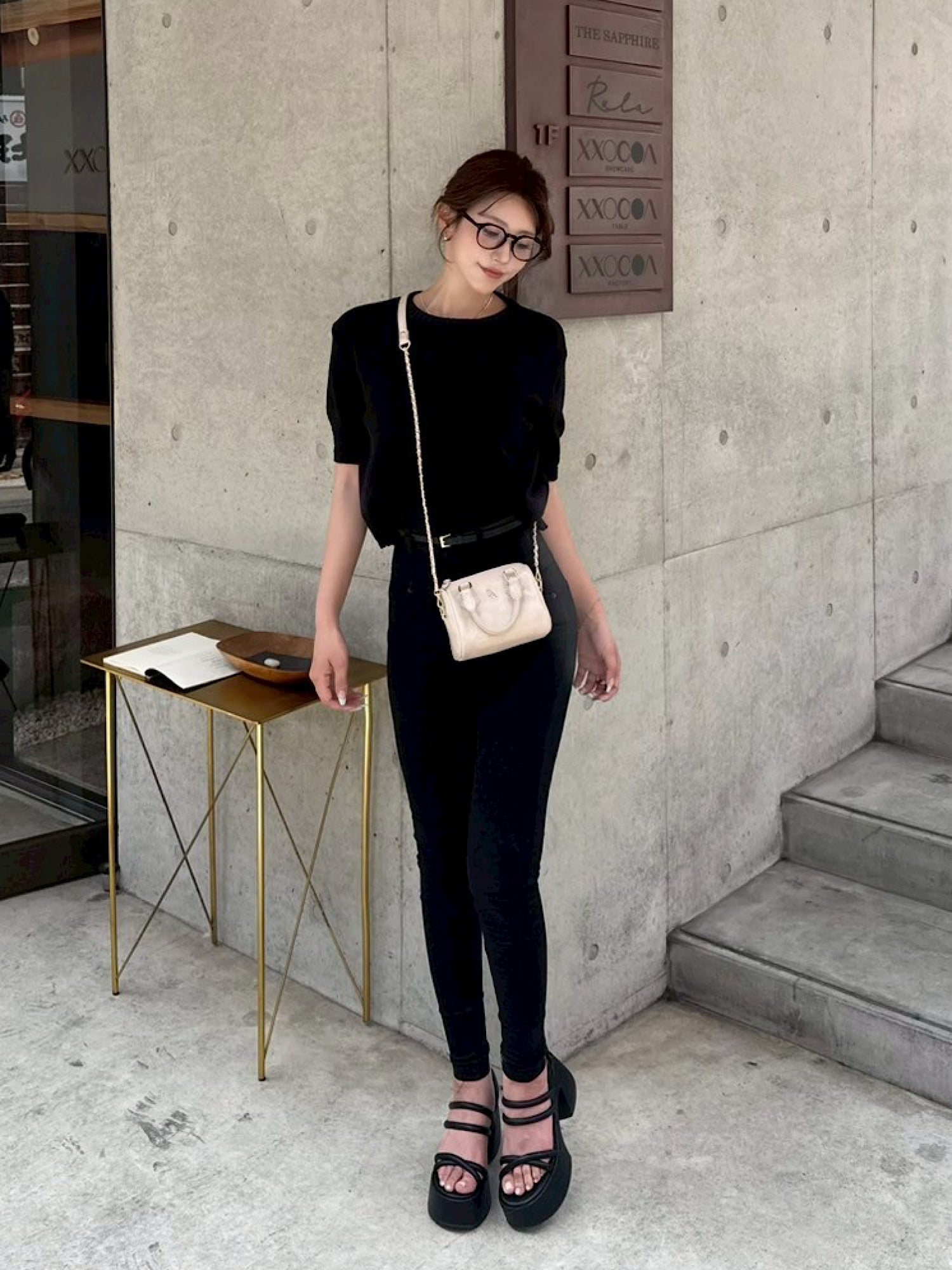 【予約】High waist skinny denim(I/BLU M 8月上旬発送予定)