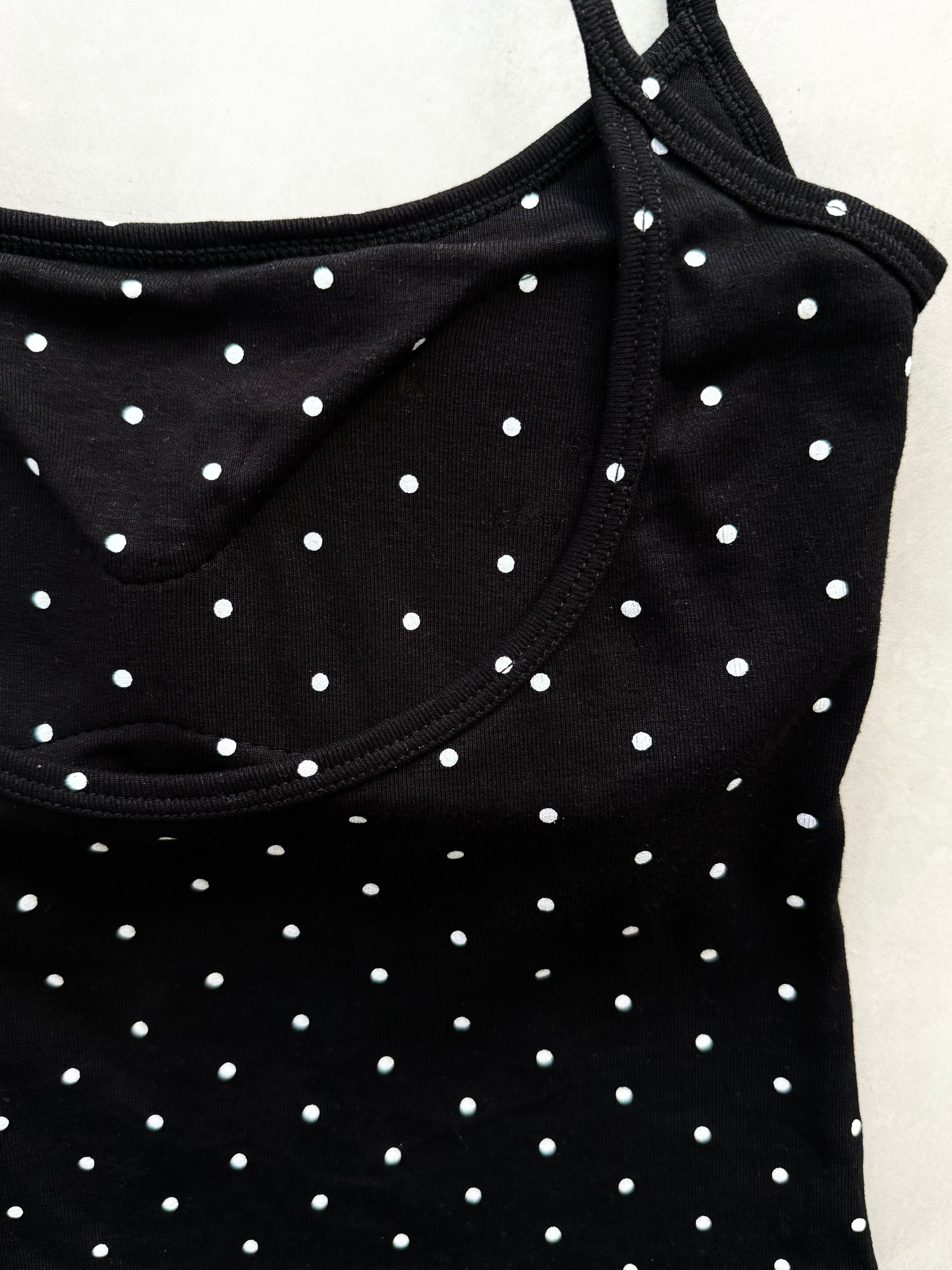 Dot pattern camisole with inner bra