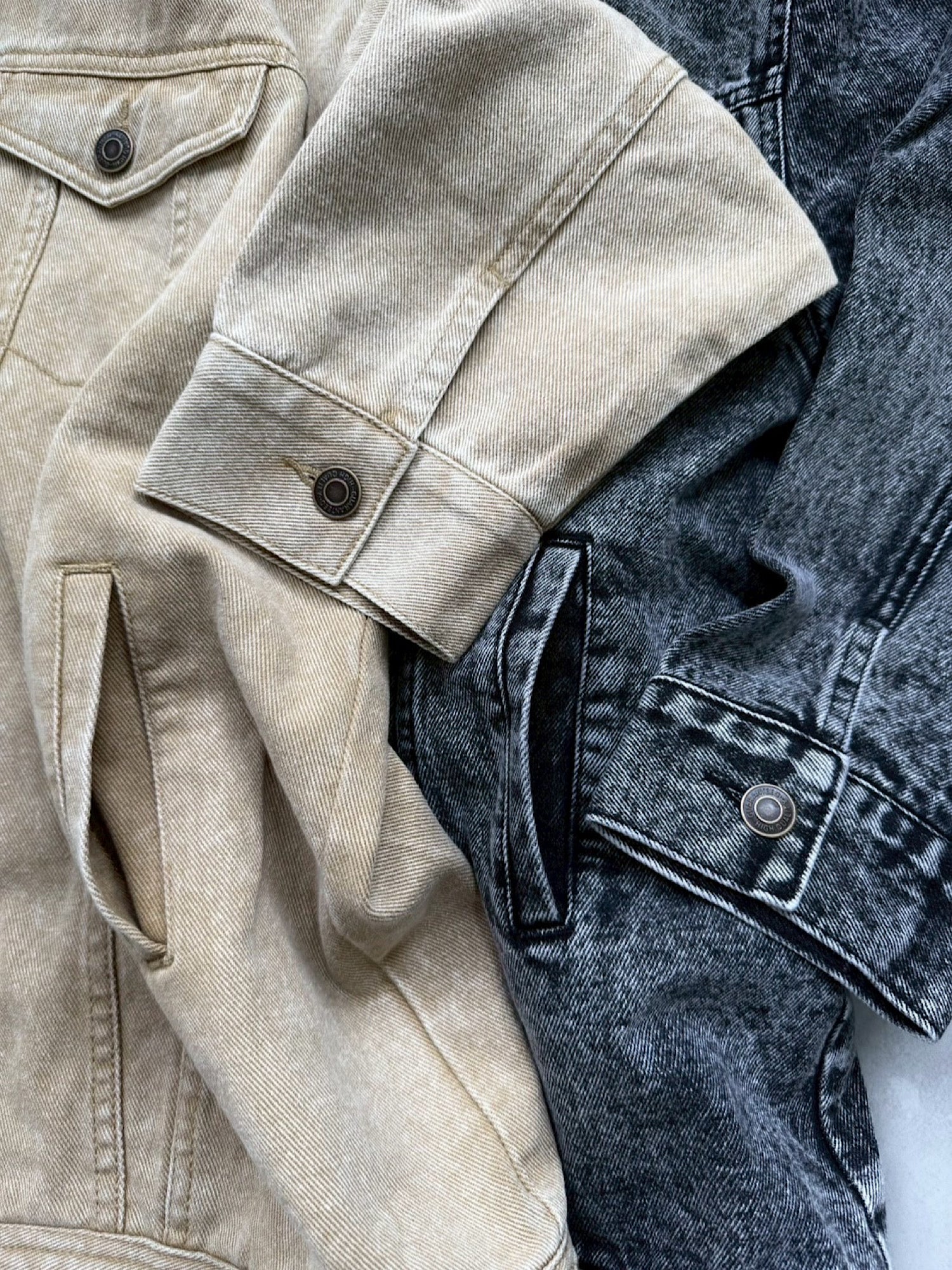 Chemical wash denim jacket(SET UP着用可)