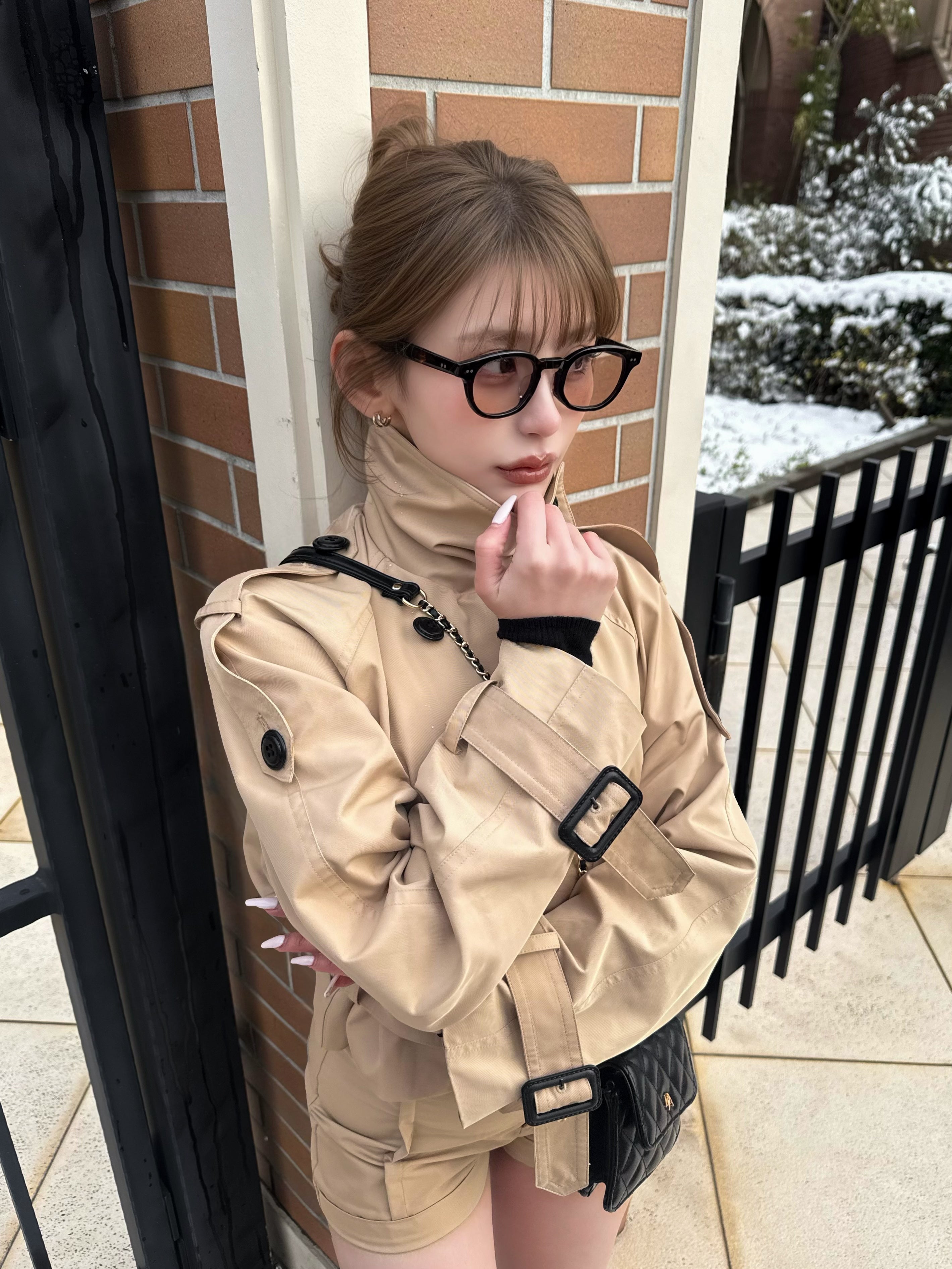 【予約】Raglan sleeve short trench coat(4月上旬〜中旬発送予定)