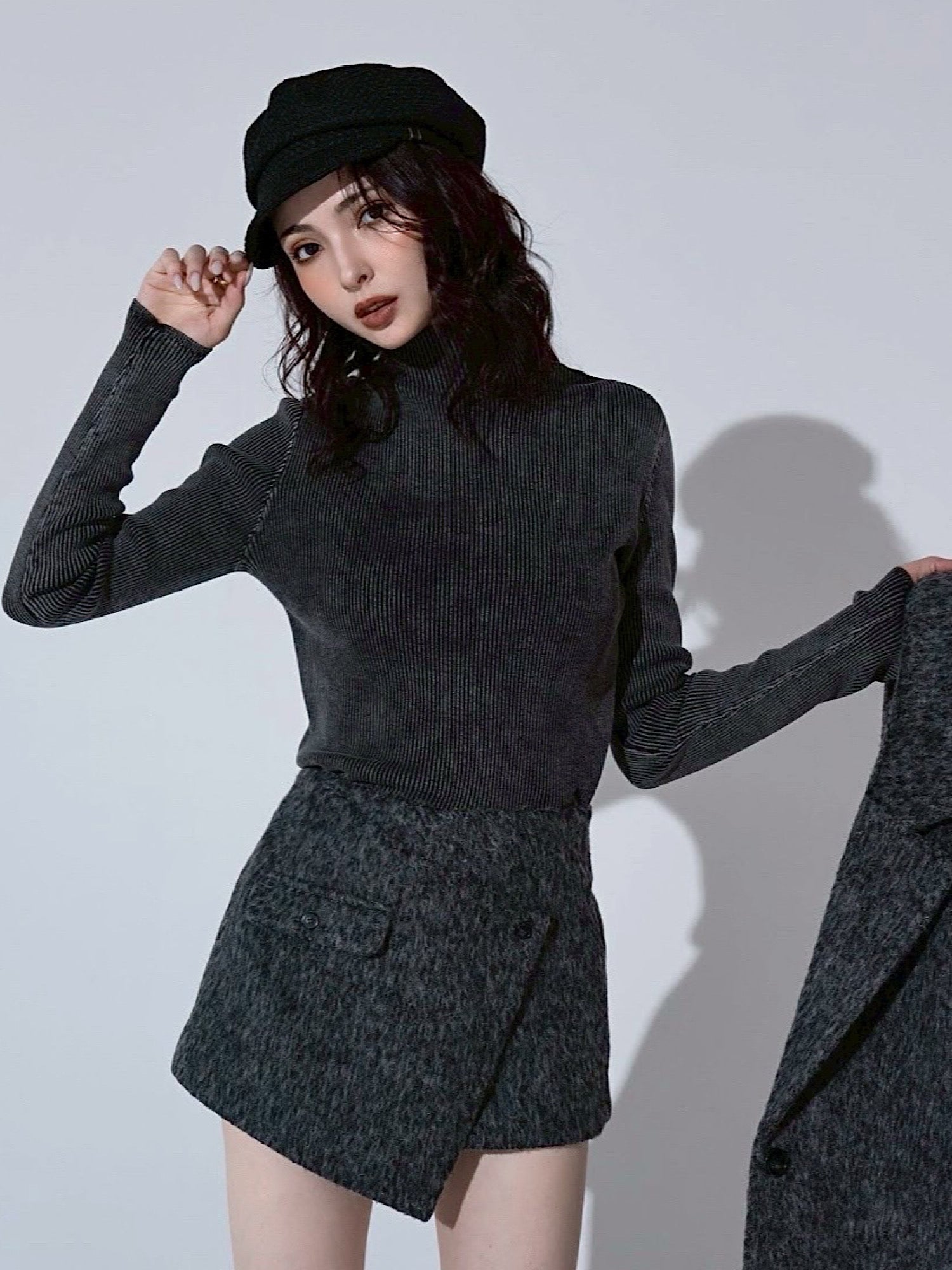 Stone wash compact knit