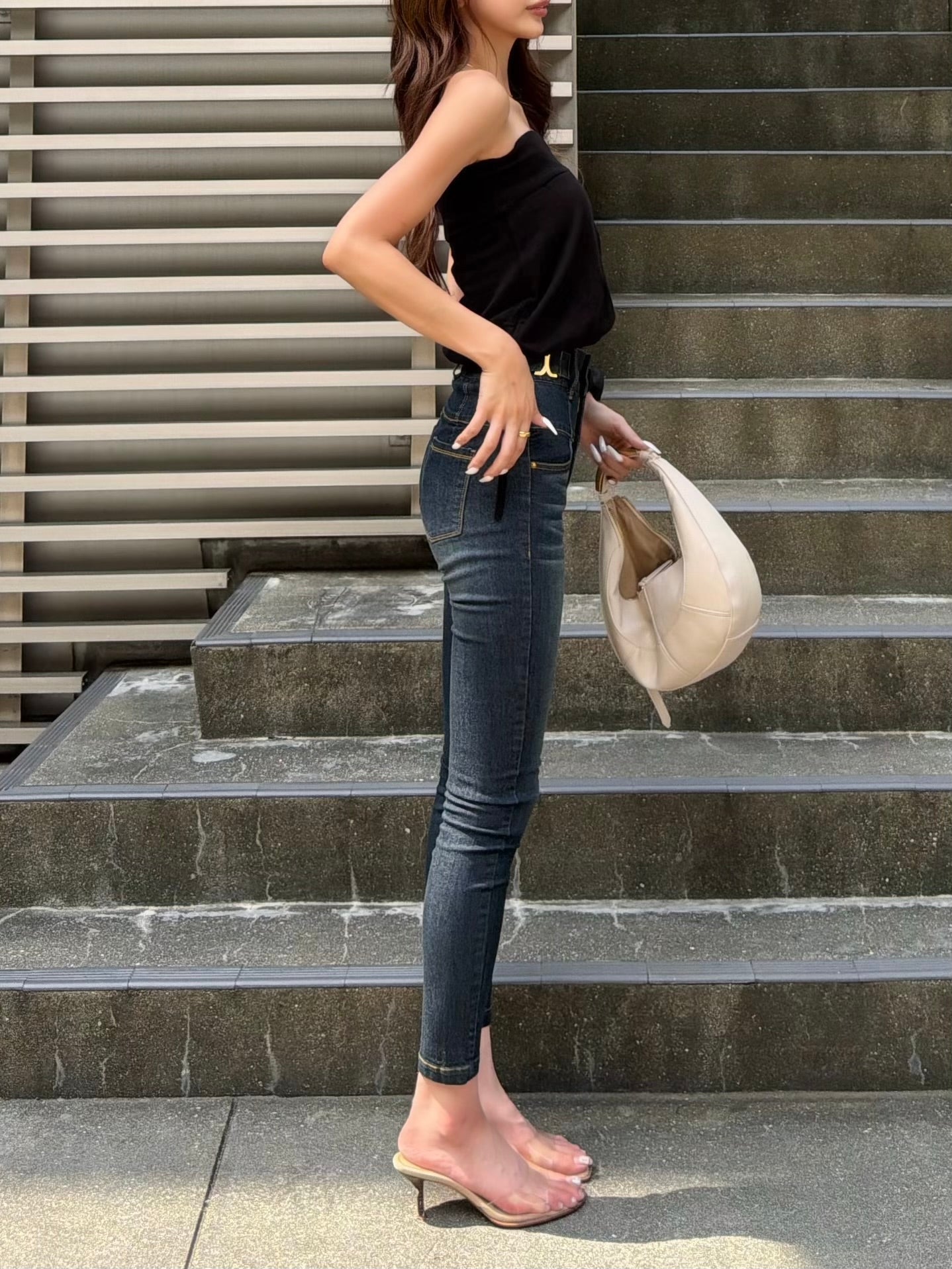 【予約】Bulky knit bare top(SETUP着用可)(8月上旬〜下旬発送予定)