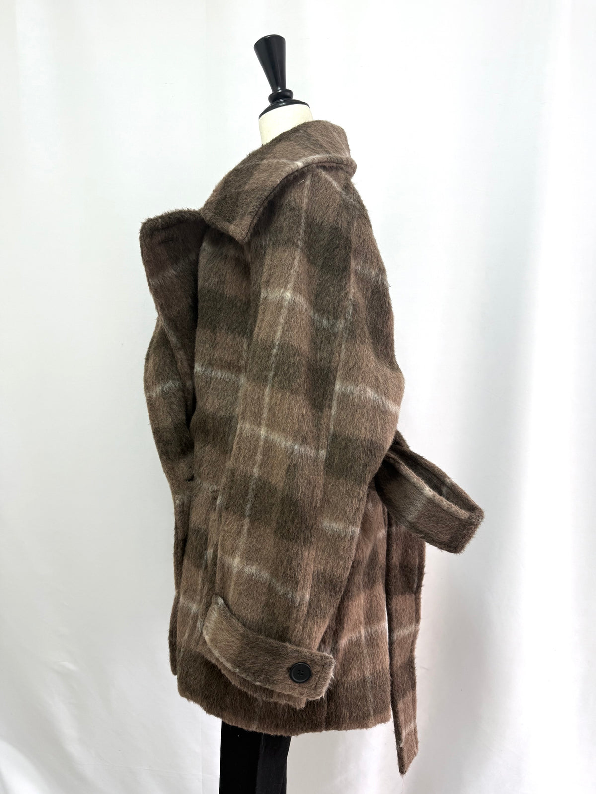 【予約】Shaggy check loose double jacket(SETUP着用可)(BEG 11月上旬発送予定)