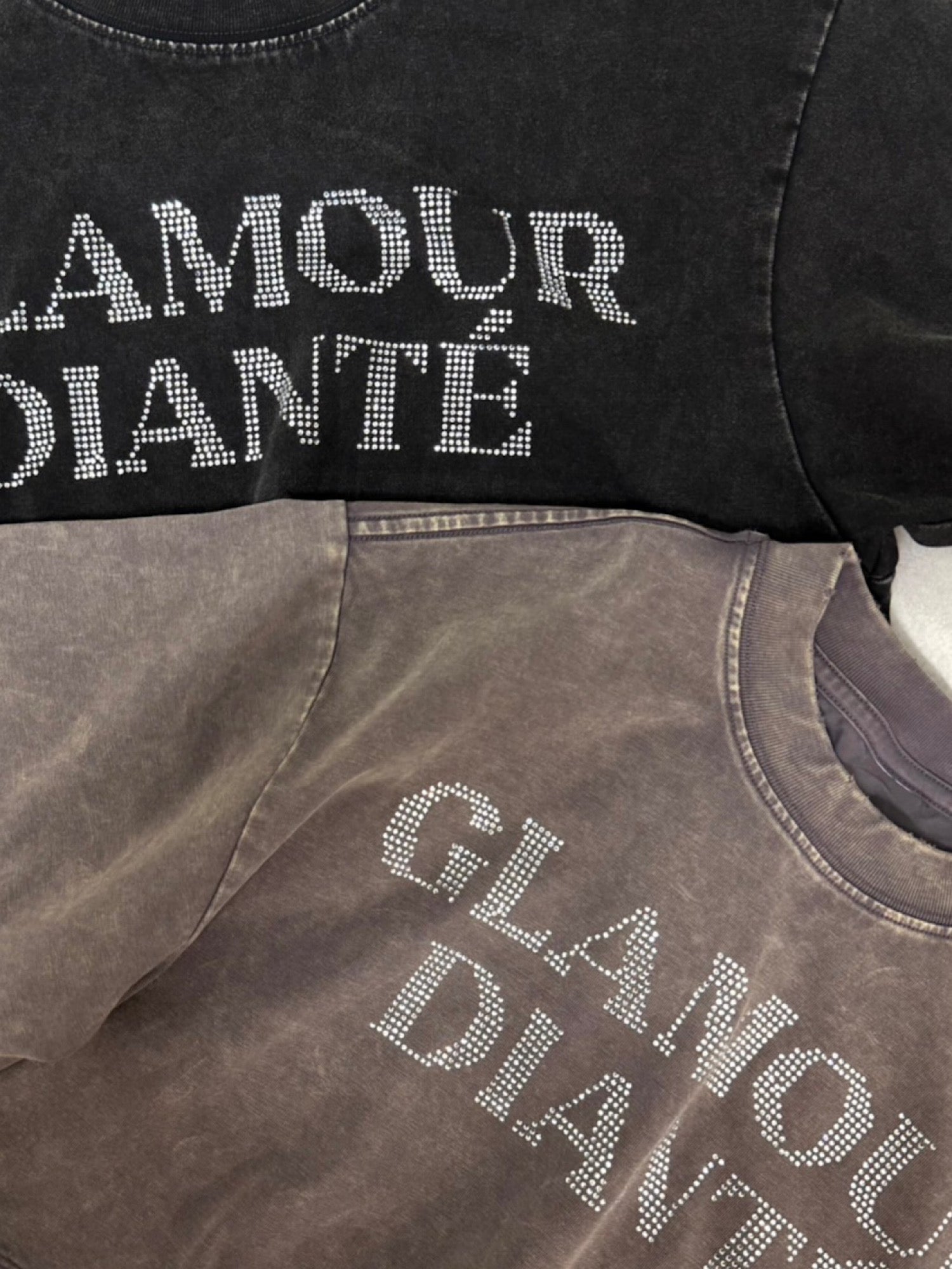 Rhinestone pigment tee