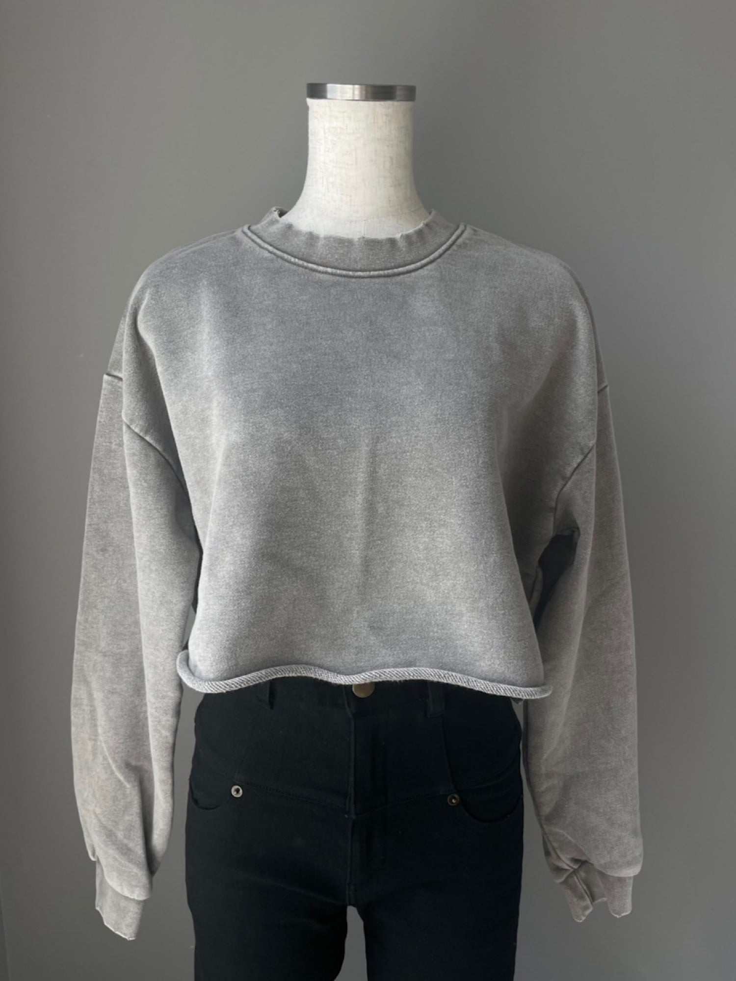 Point logo cropped sweat