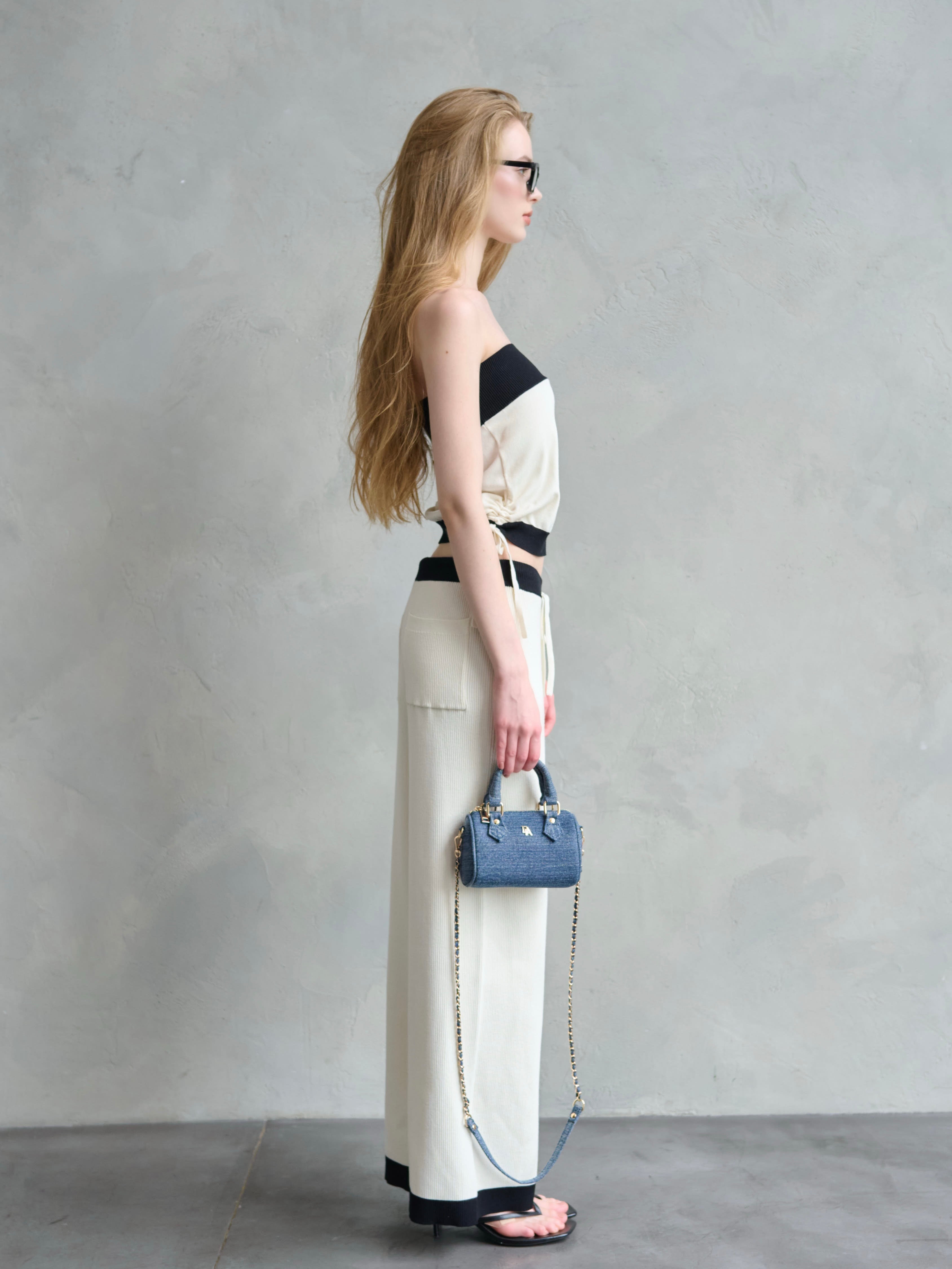 【予約】Bulky knit bare top(SETUP着用可)(8月上旬発送予定)