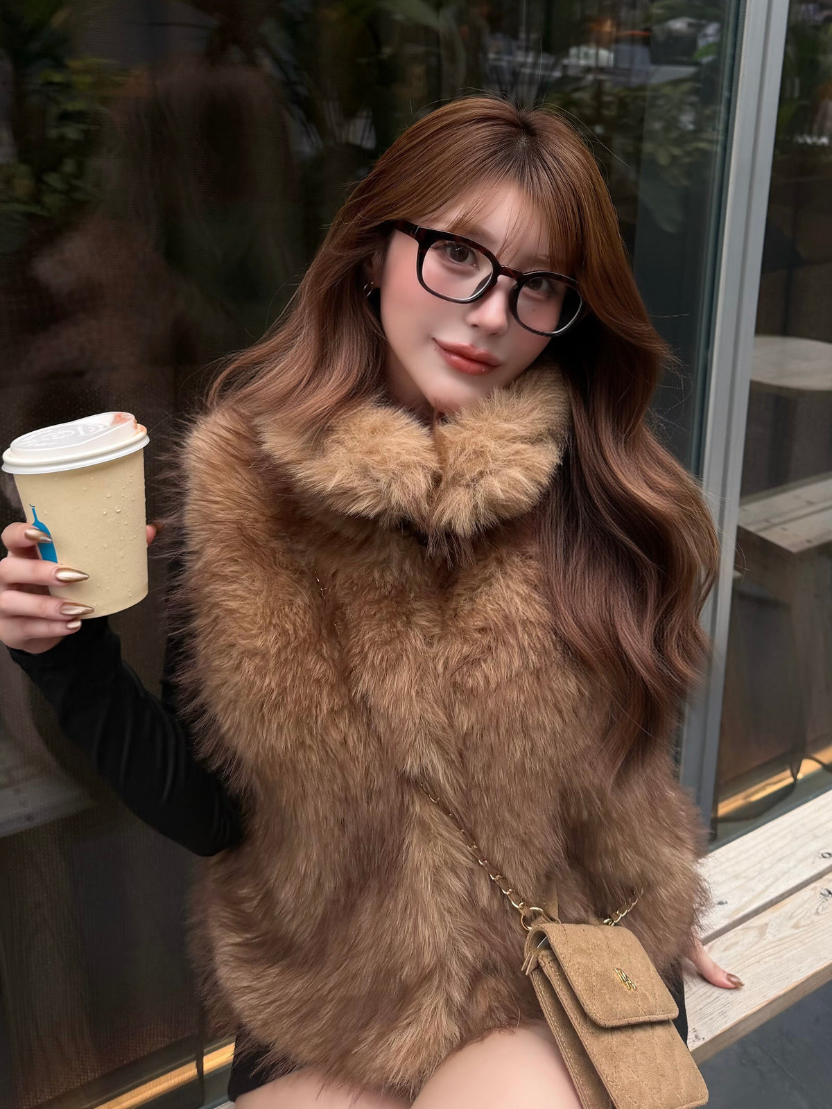 【予約】Premium eco fur belted vest (11月中旬発送予定)