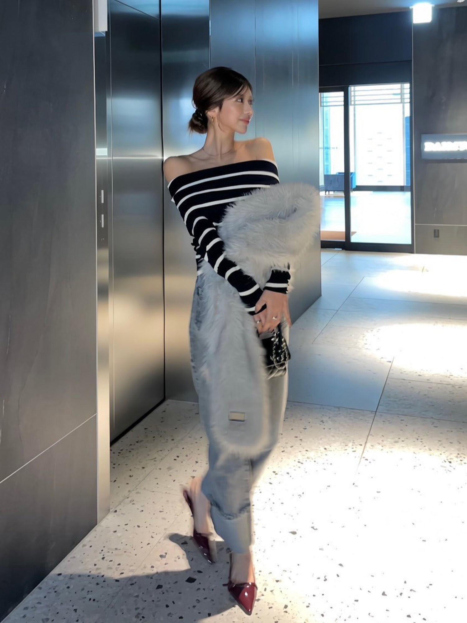 【予約】Mini boston shoulder bag(INDIGO 7月上旬発送予定)