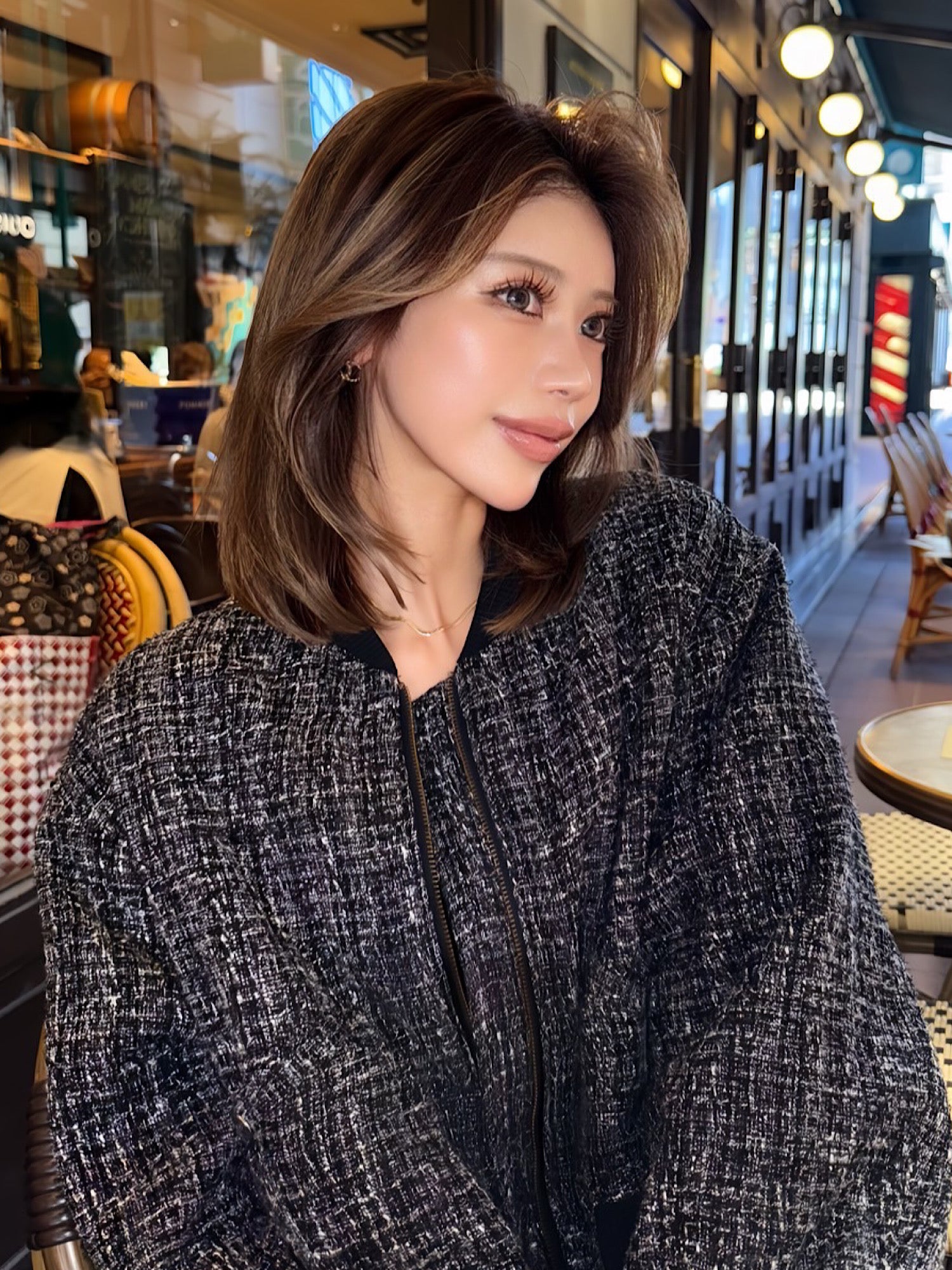 Classic tweed blouson