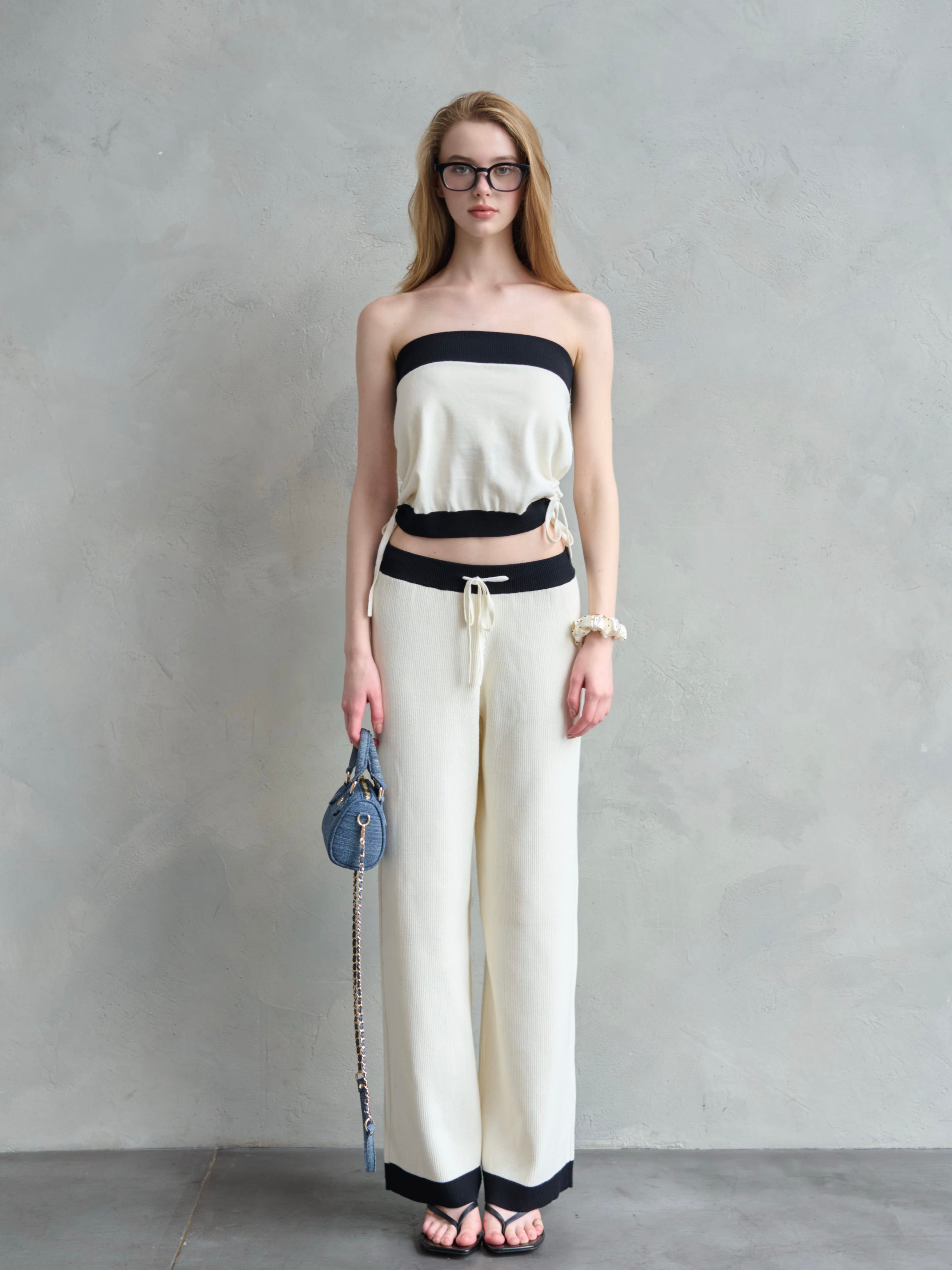 【予約】Bulky knit bare top(SETUP着用可)(8月上旬発送予定)
