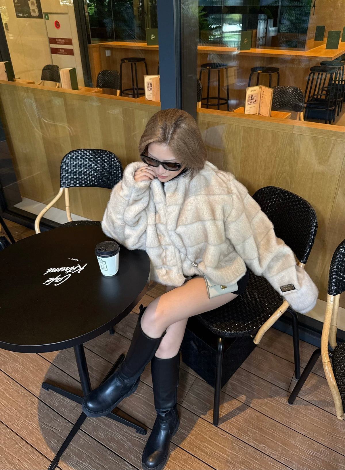 【予約】Premium eco fur switching coat(10月上旬〜11月中旬発送予定)