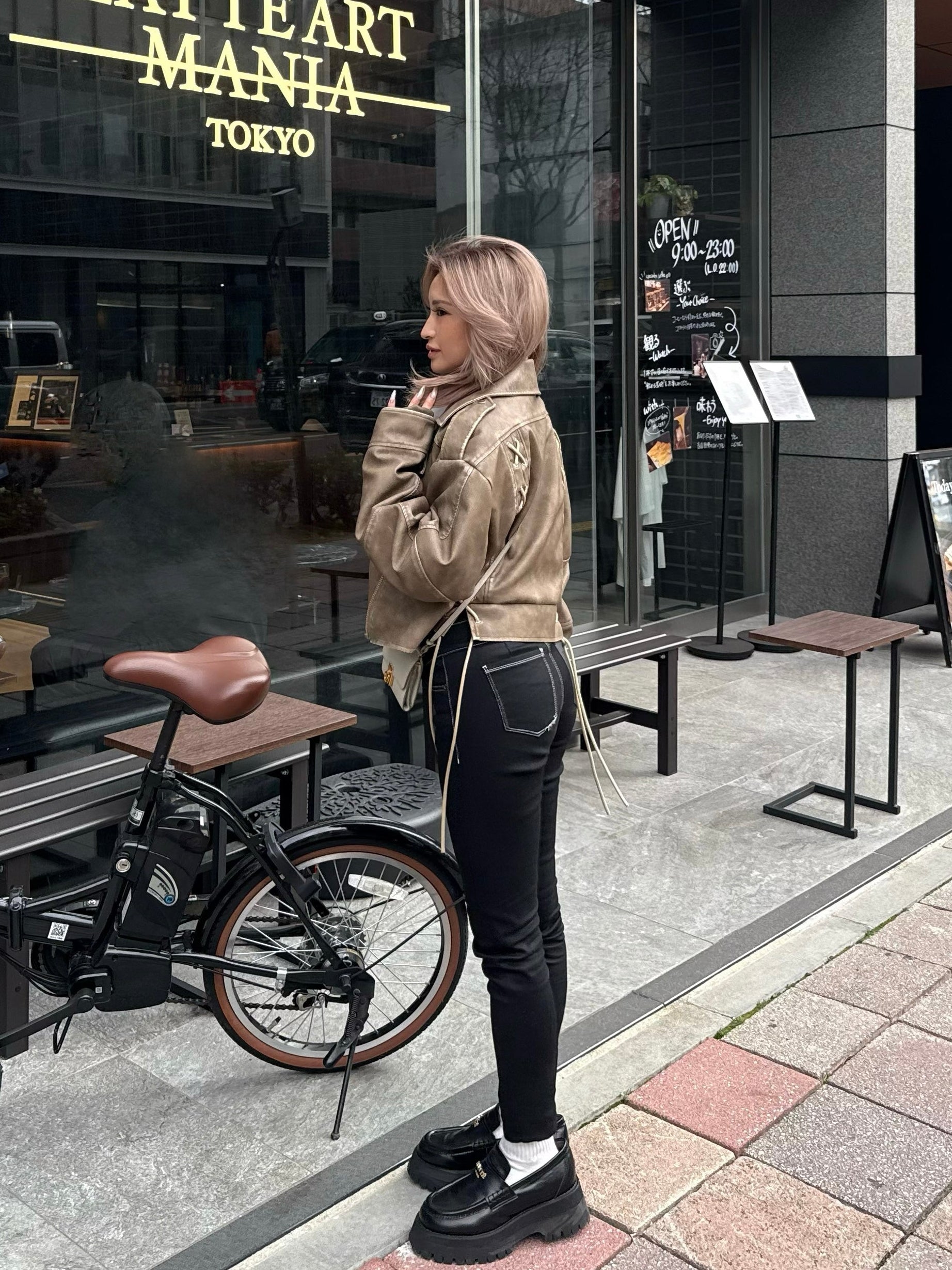 【予約】High waist layered skinny denim(4月上旬〜中旬発送予定)