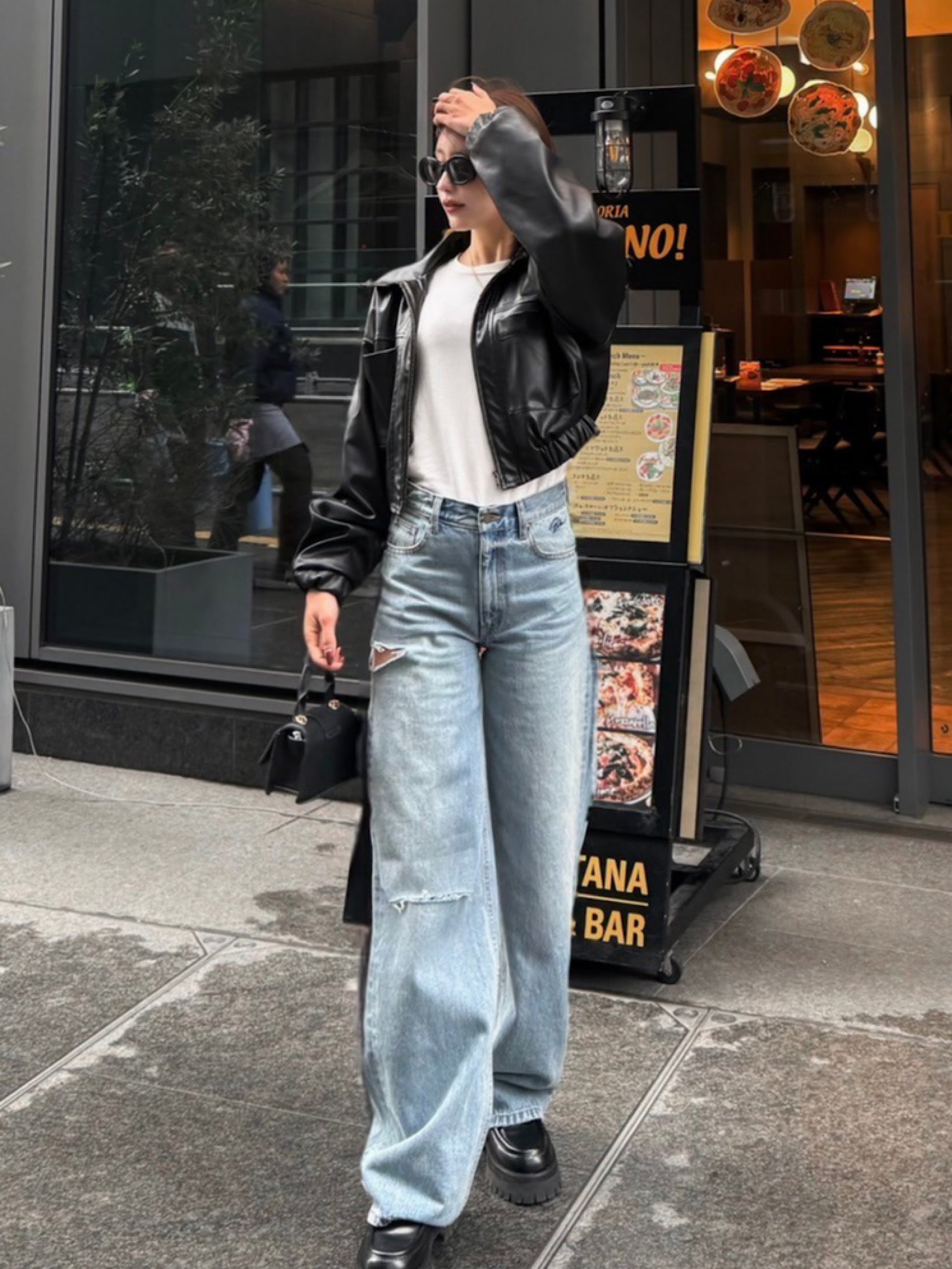 Embroidery damage denim