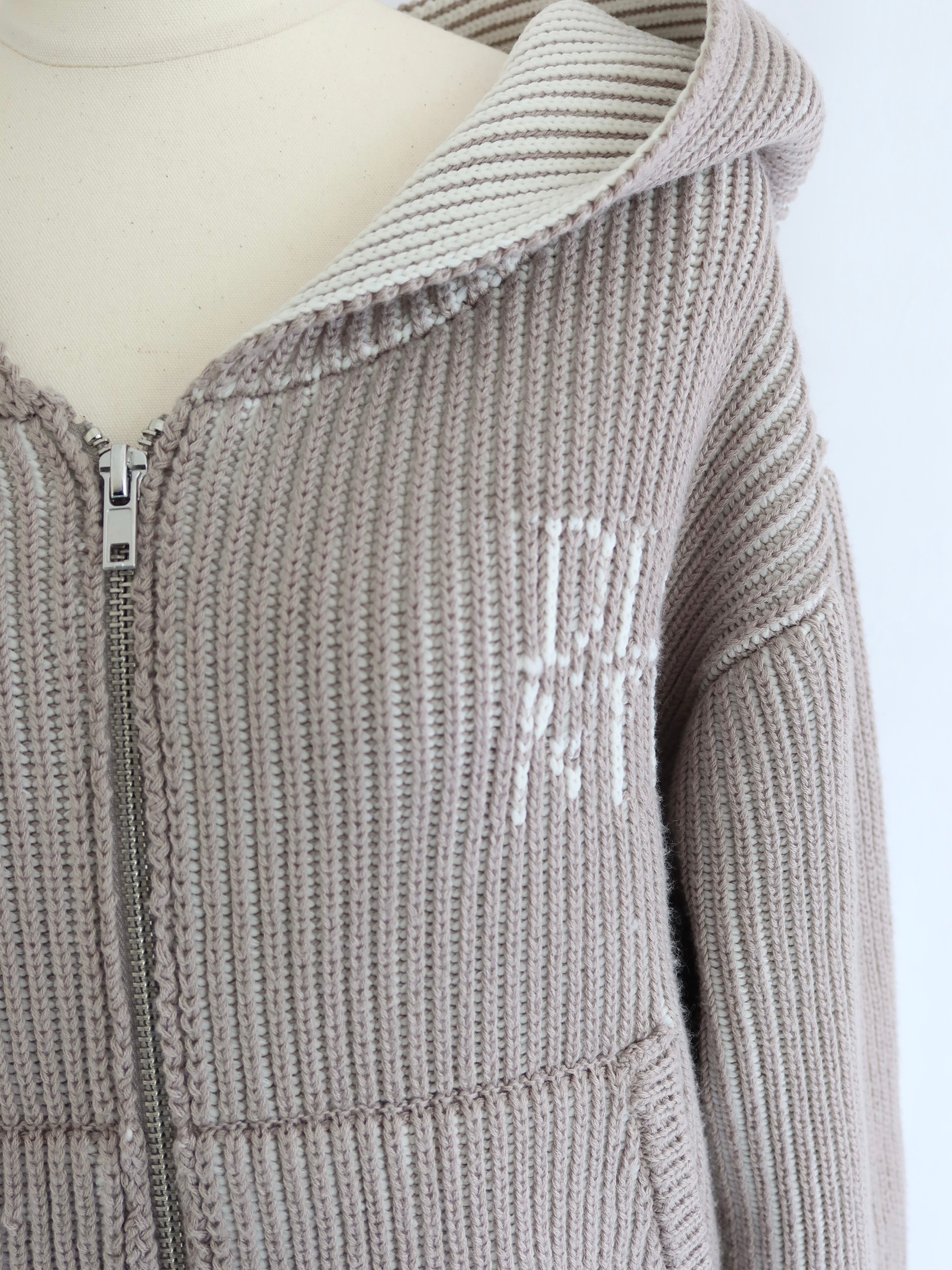 【予約】Royal rib knit hoodie(SETUP着用可)(3月下旬〜4月上旬発送予定)