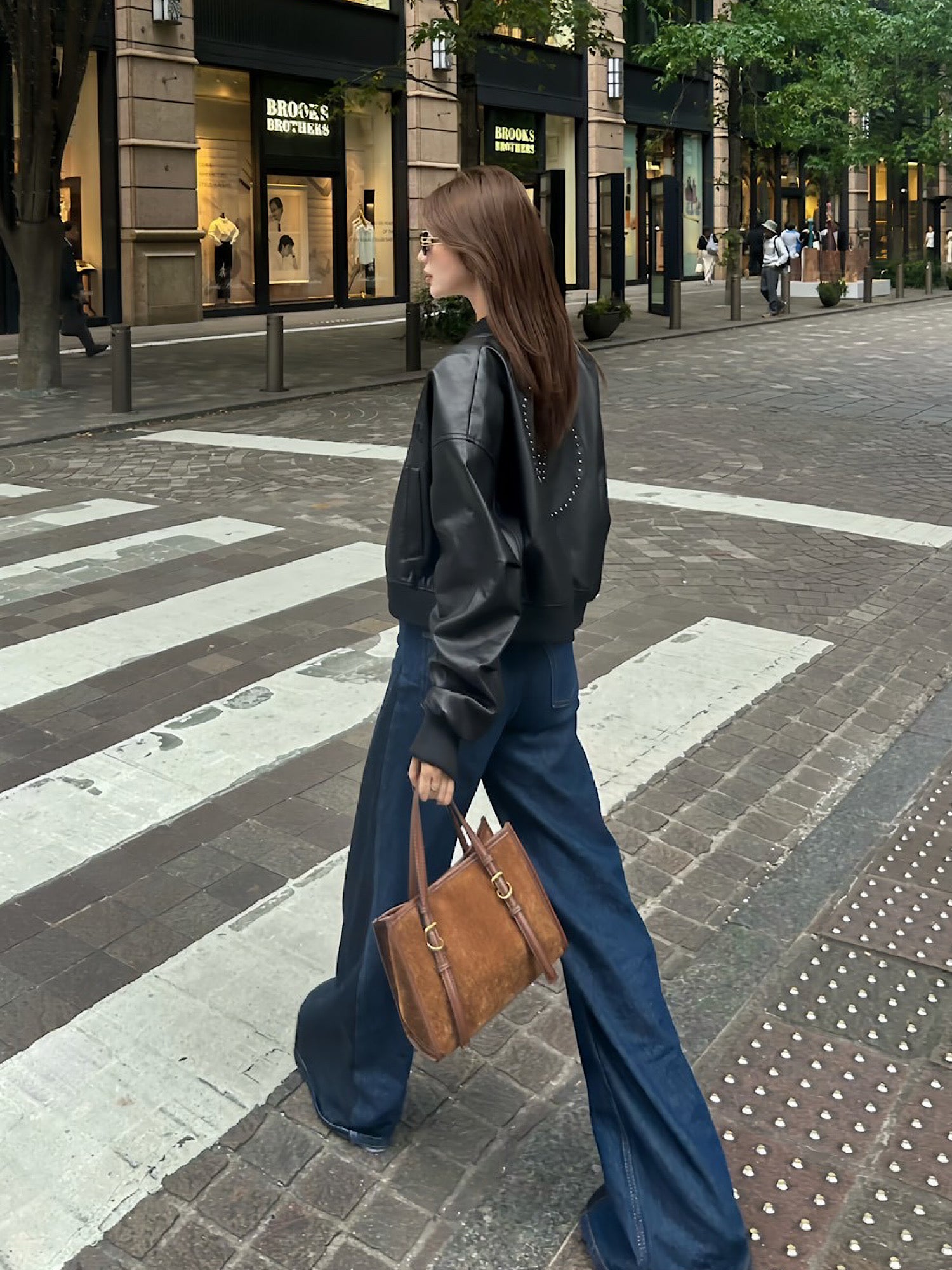 DD studs eco leather blouson