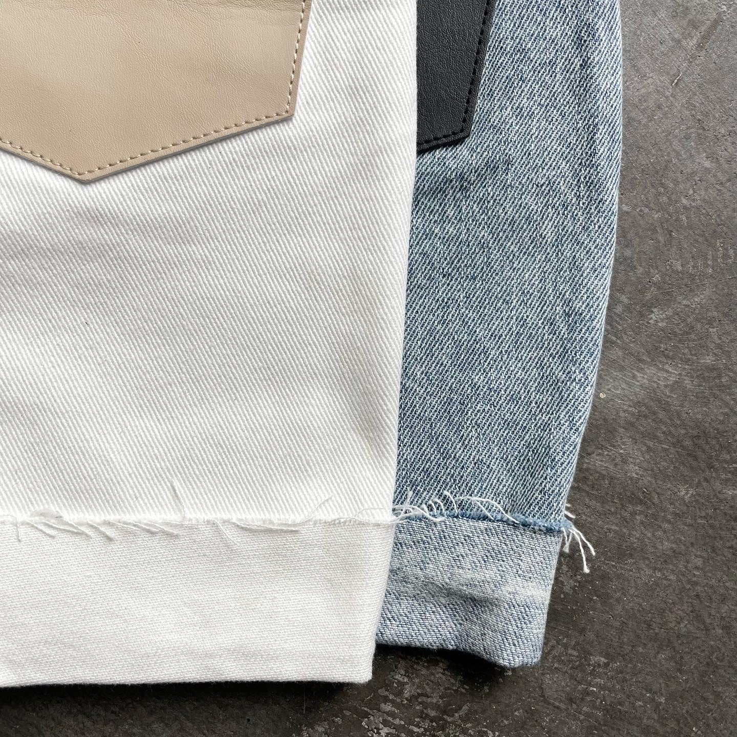 Roll up denim short pants