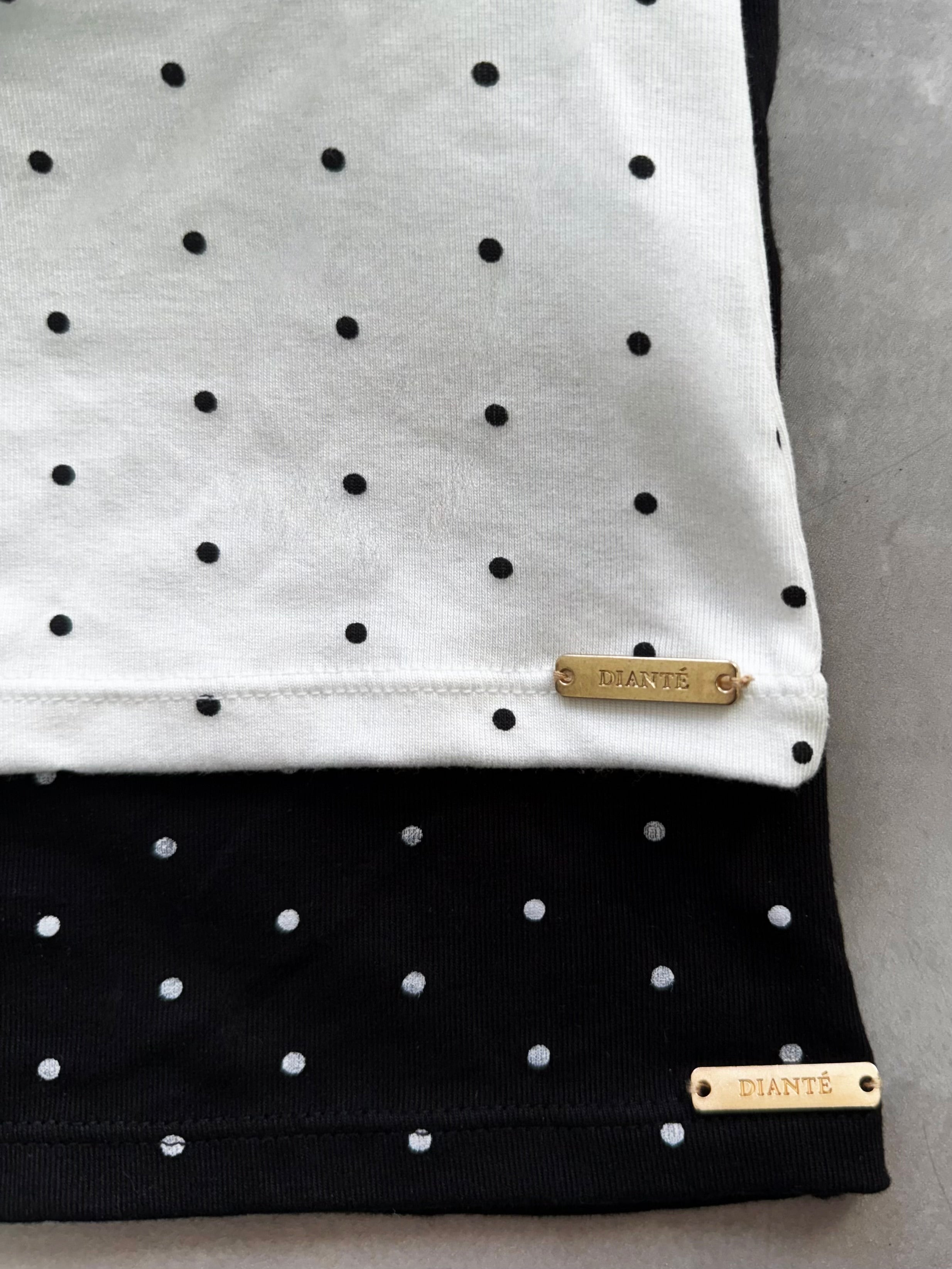 Dot pattern camisole with inner bra