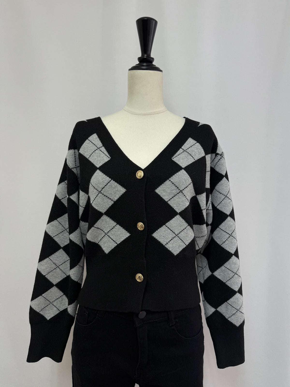 【予約】Argyle short cardigan(10月下旬〜11月上旬発送予定)