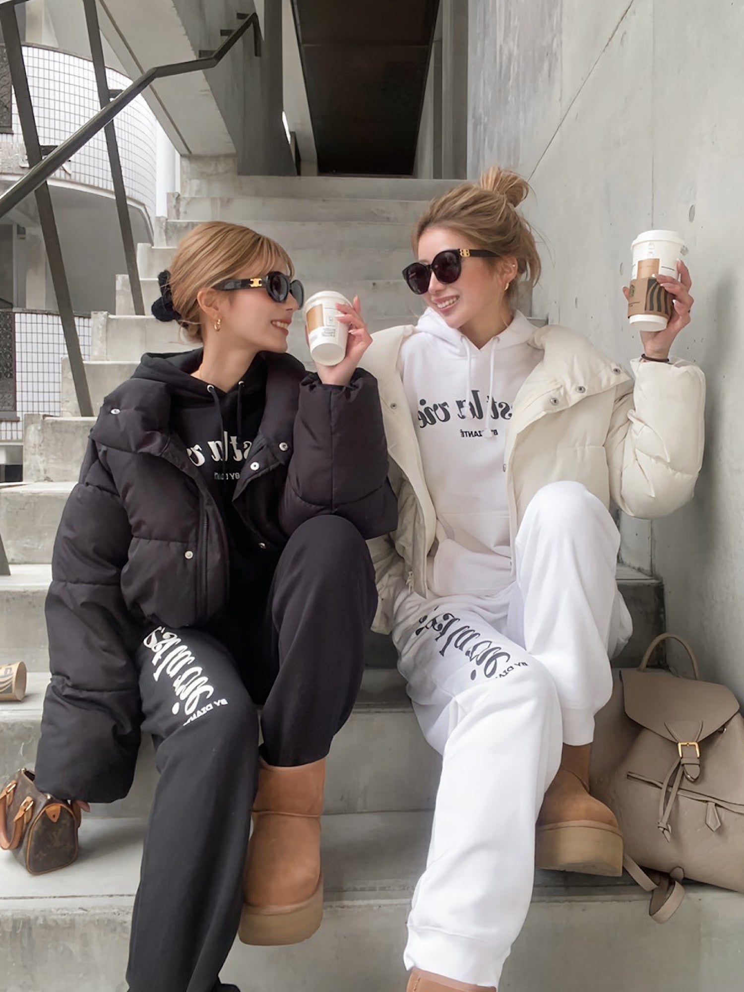 Foam print unisex sweat pants