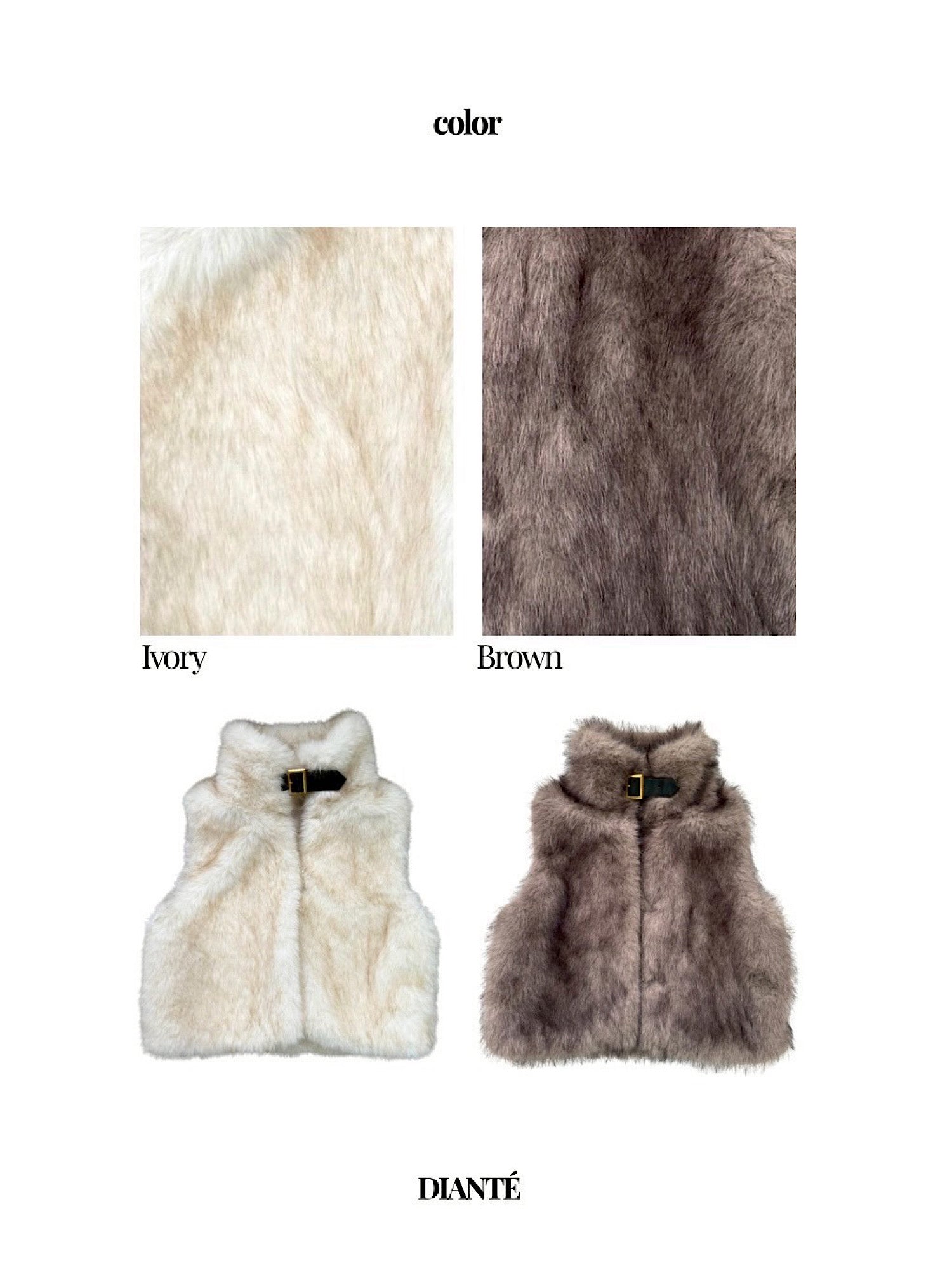 【予約】Premium eco fur belted vest(11月上旬〜中旬発送予定)