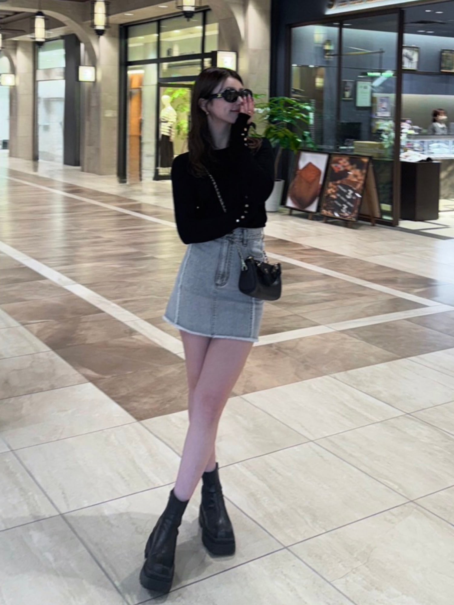 【予約】Mini boston shoulder bag(INDIGO 7月上旬発送予定)