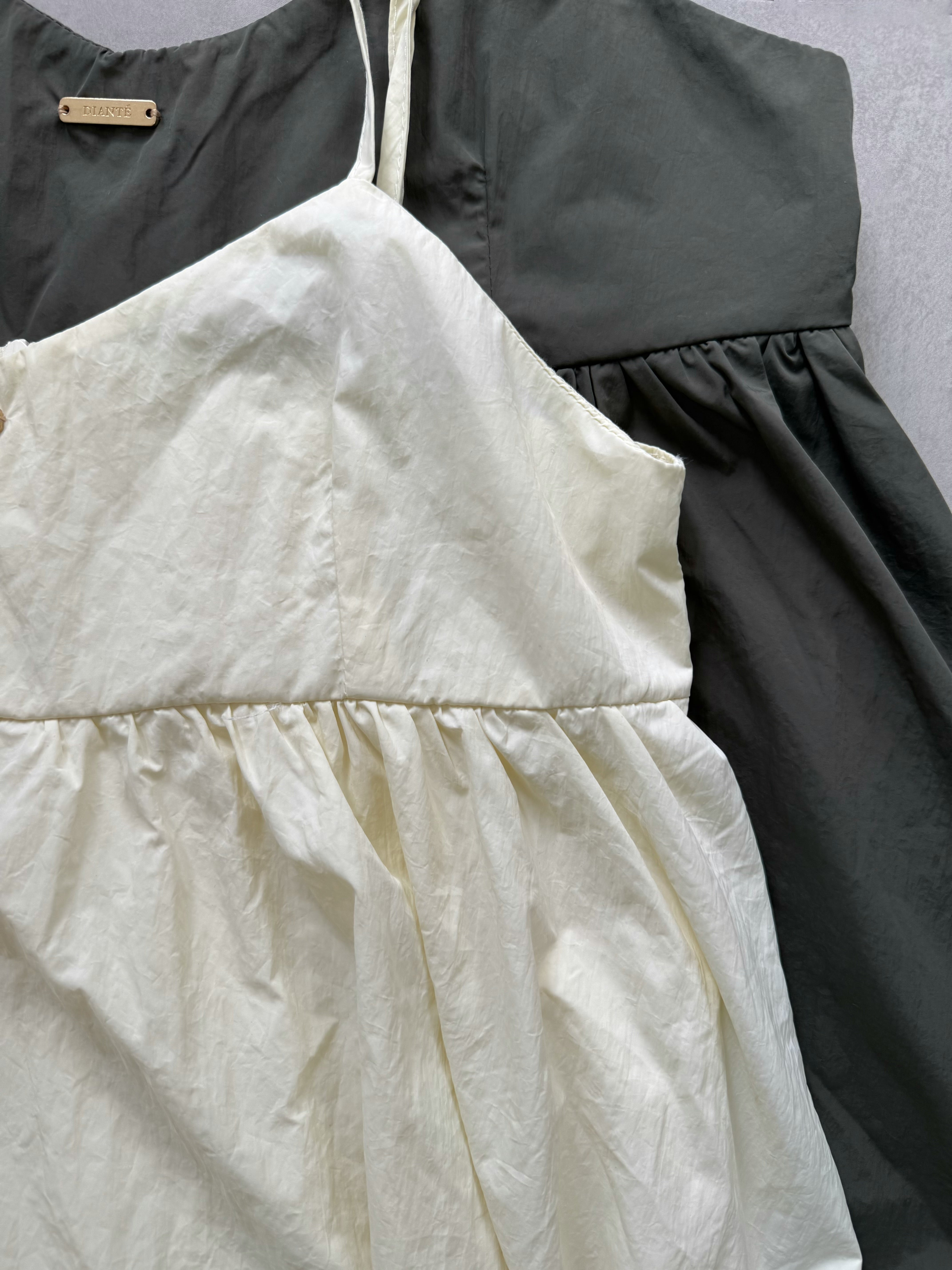Balloon camisole mini dress