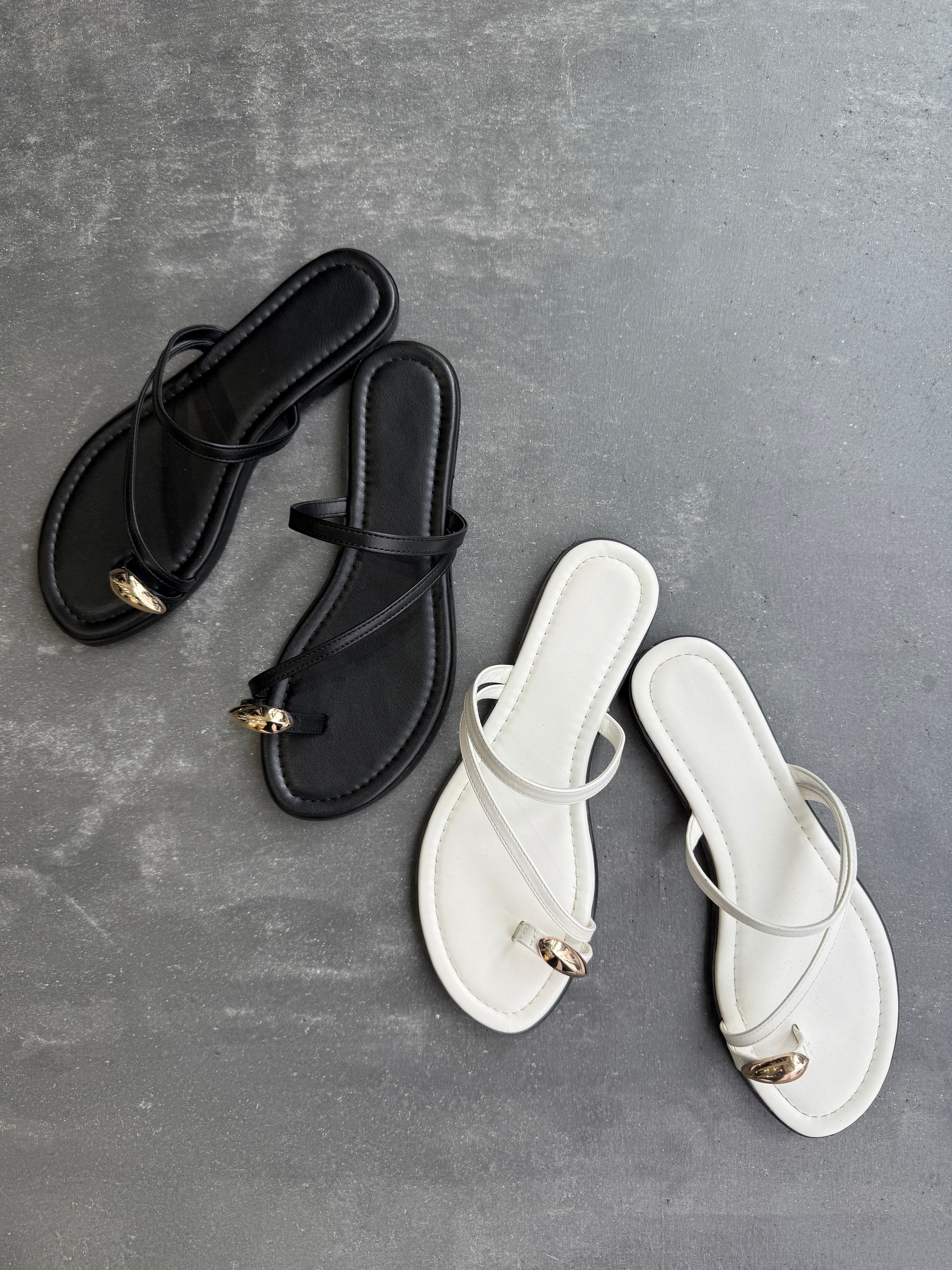 Metal thong sandal