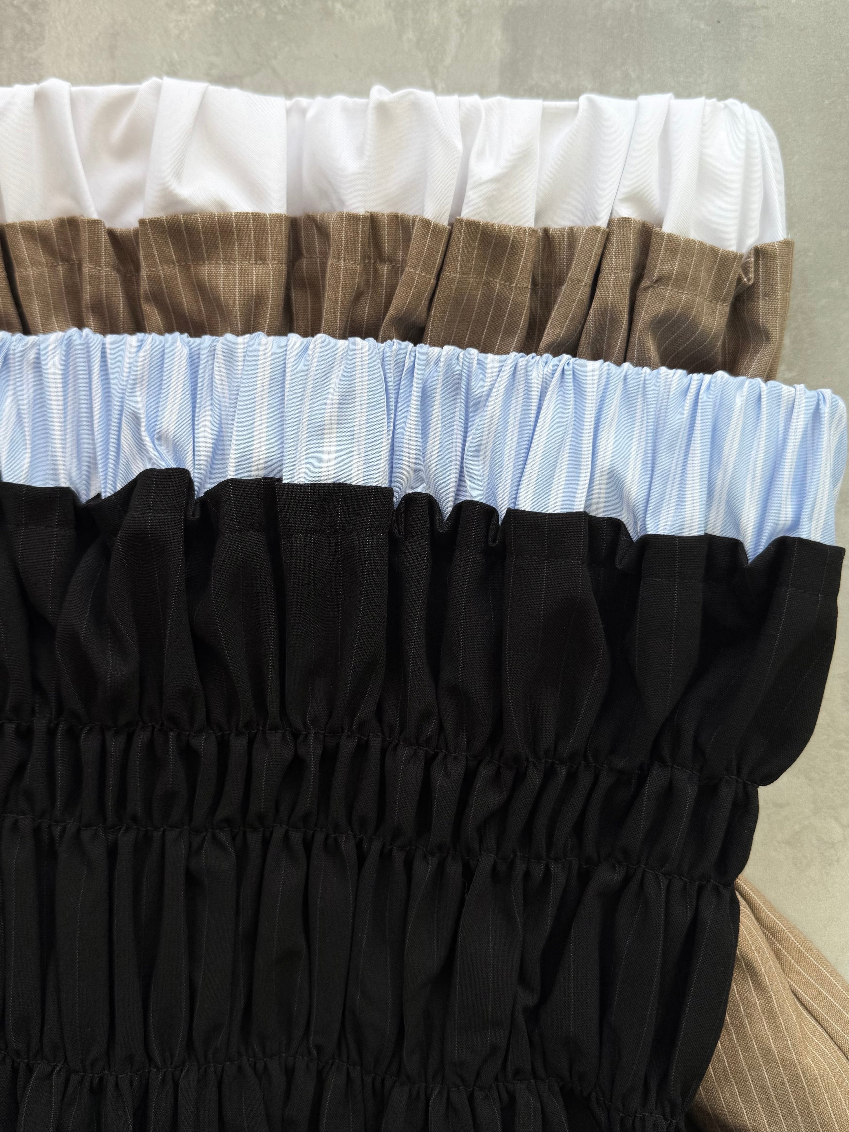 Layered peplum bare top(SETUP着用可)