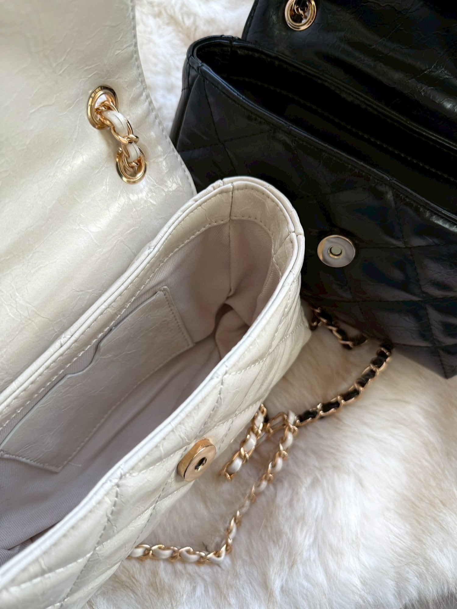 【予約】Rectangle Quilted shoulder bag(BLK 1月中旬〜下旬発送予定)