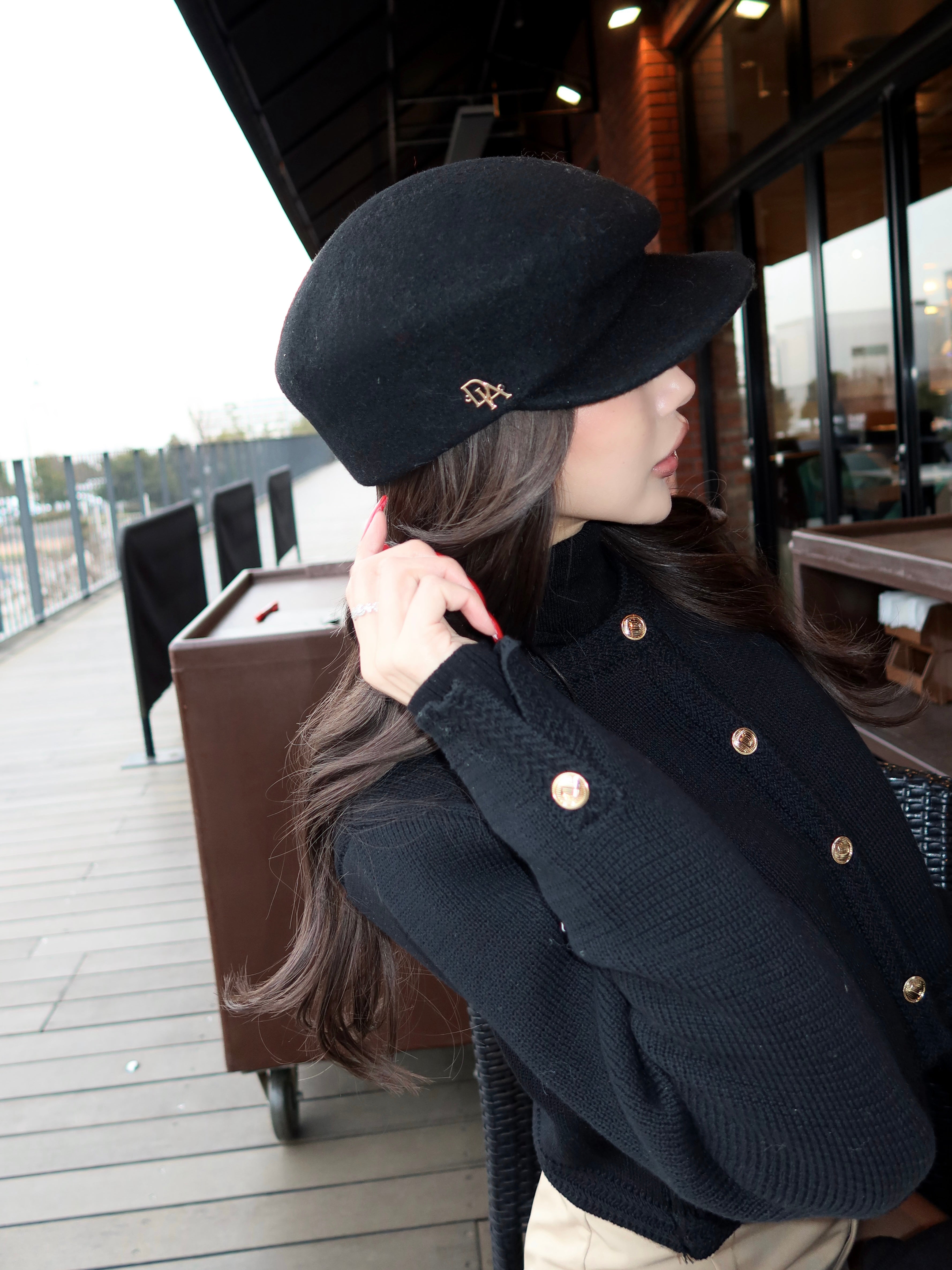 【予約】Gold button bulky knit cardigan(4月上旬〜中旬発送予定)