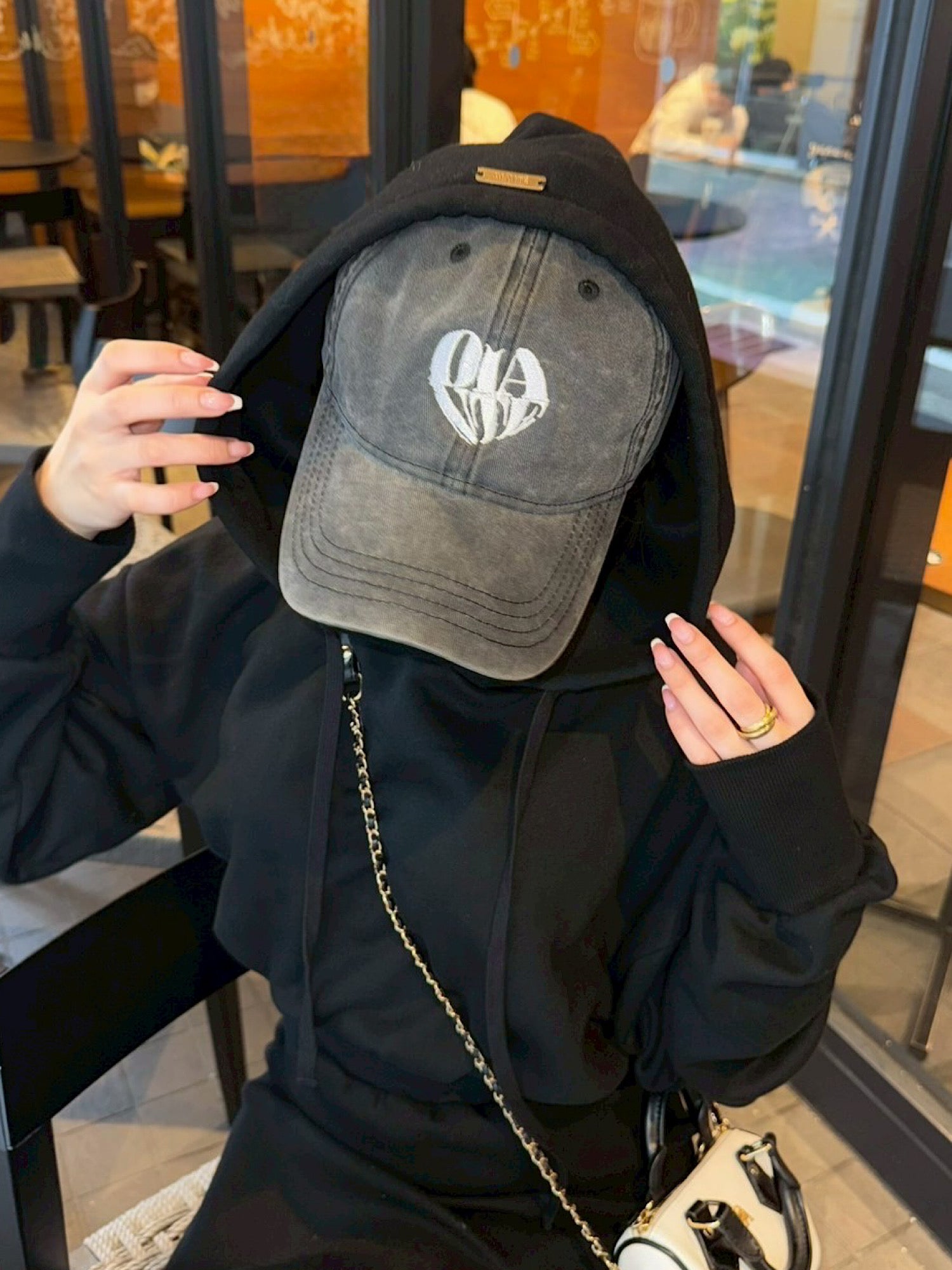 【予約】Heart motif logo cap(6月下旬〜中旬発送予定)