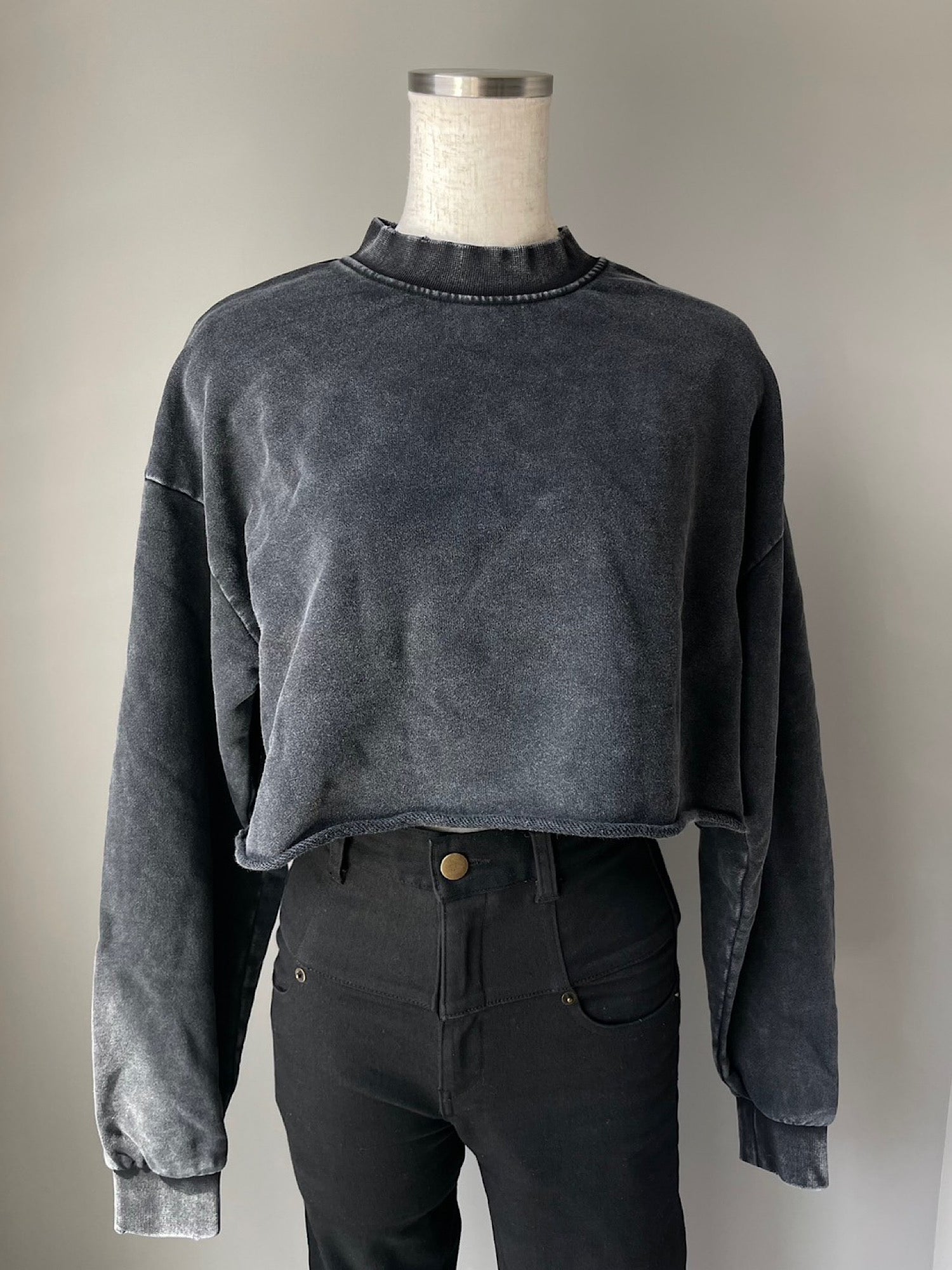 Point logo cropped sweat