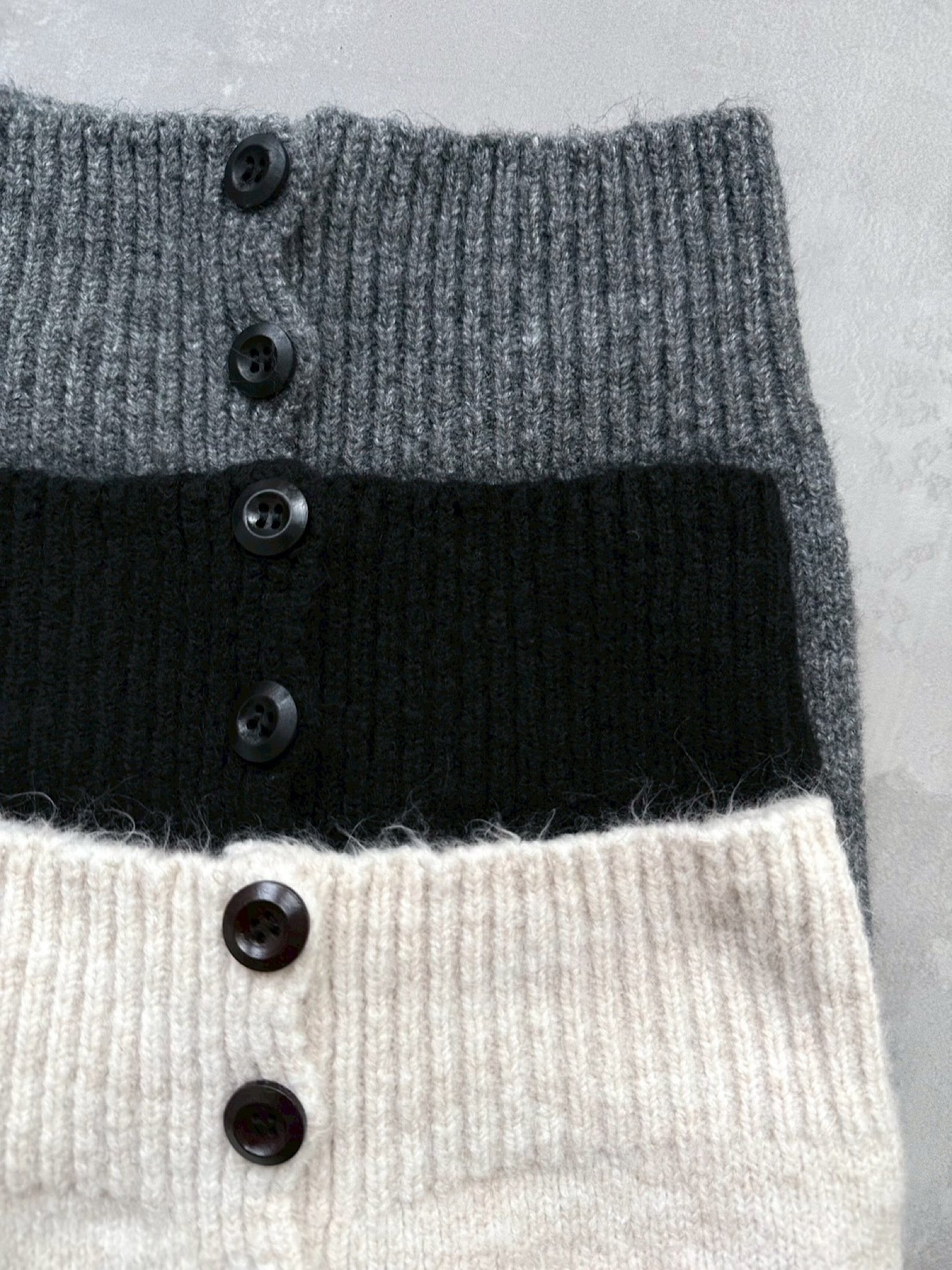 Front button baretop×Knit cardigan SET