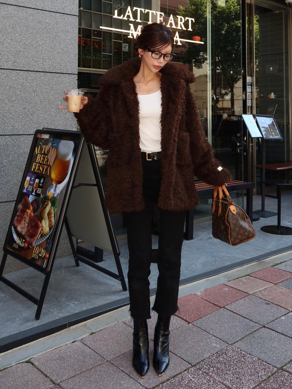 【予約】Big collar teddy bear coat(11月上旬発送予定)