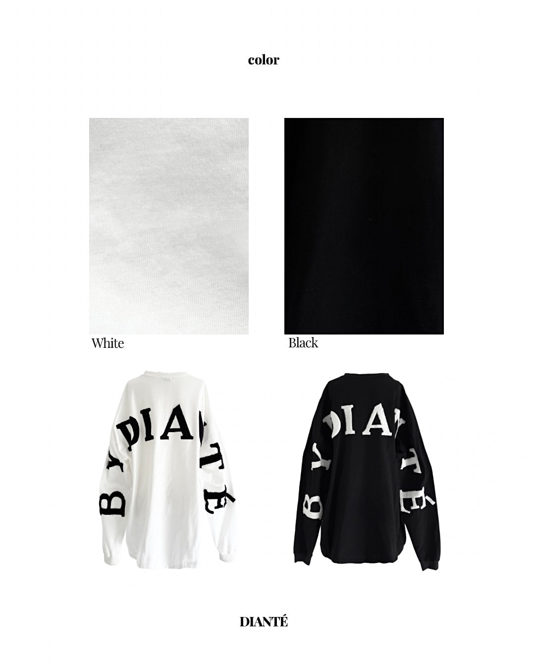 Fur print logo long sleeve Tee