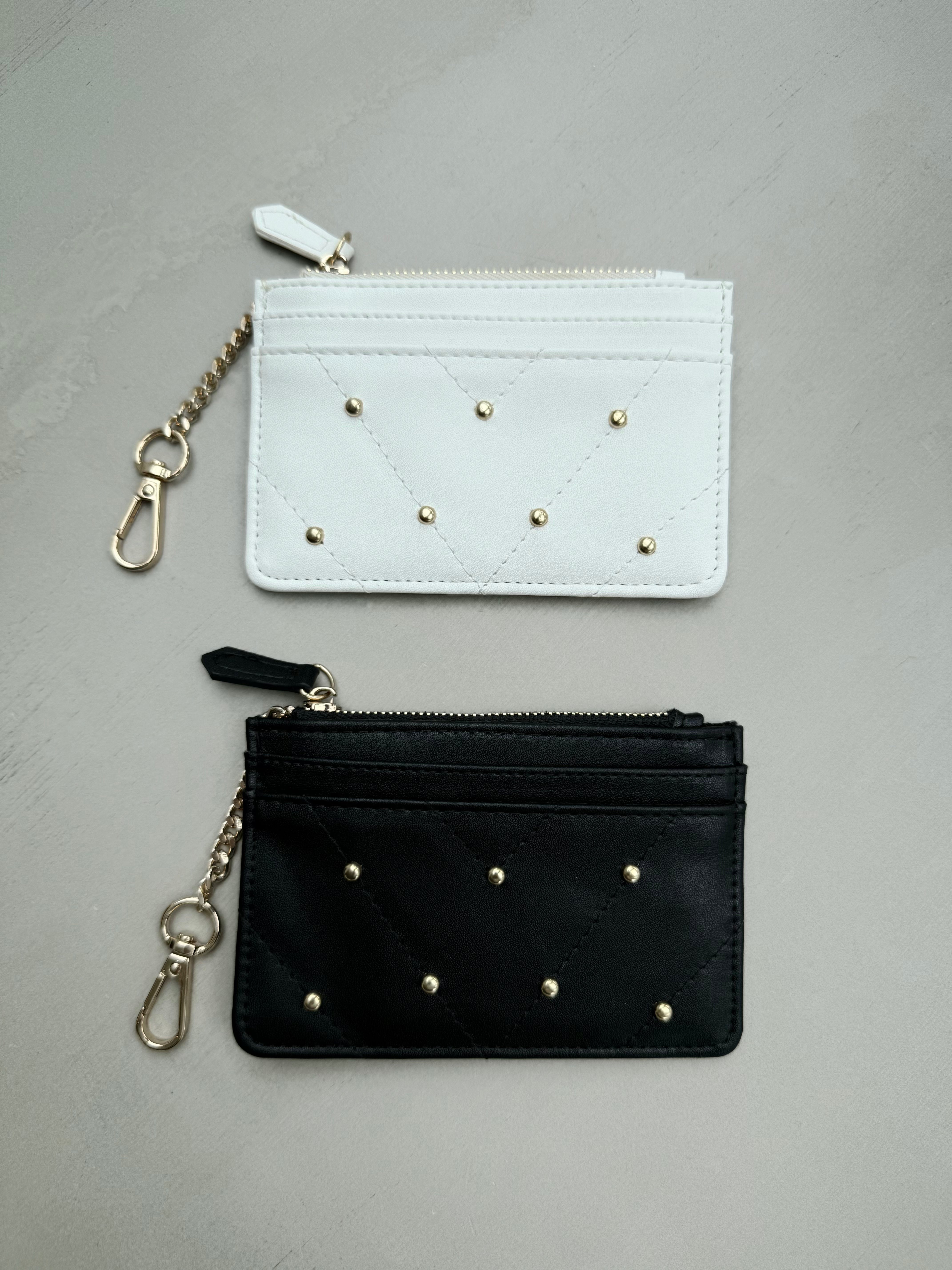 Studs eco leather card case