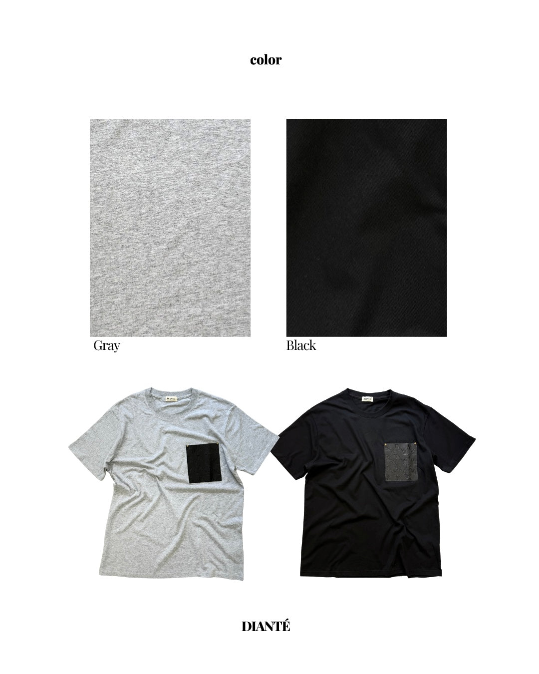 【予約】Leather pocket over Tee(7月中旬〜8月中旬発送予定)