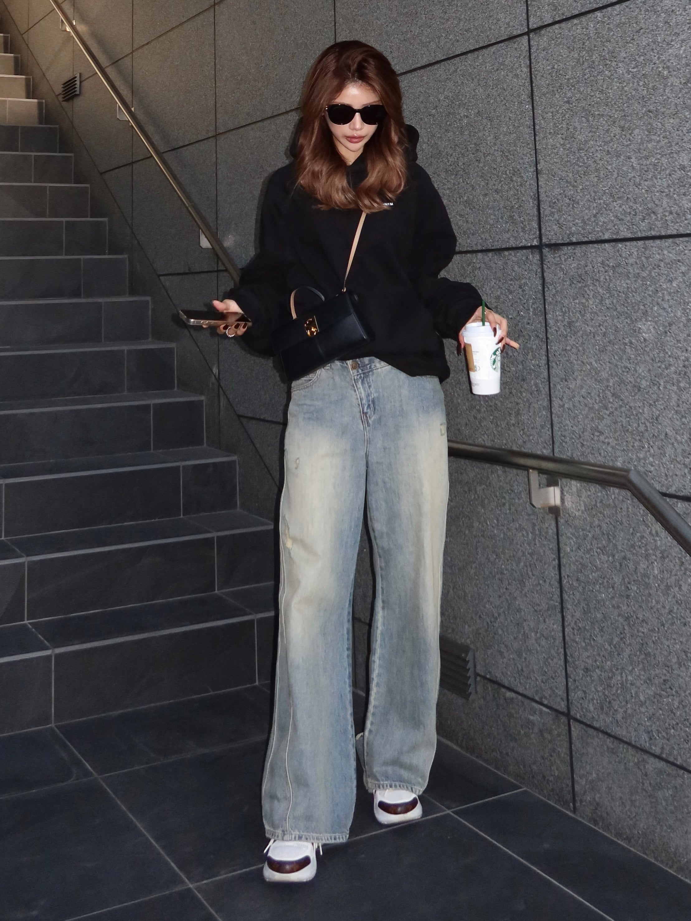 【予約】Waist layered loose denim(BLUE 12月上旬〜中旬発送予定)