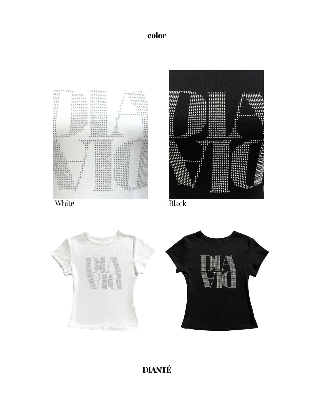 Rhinestone message mini Tee