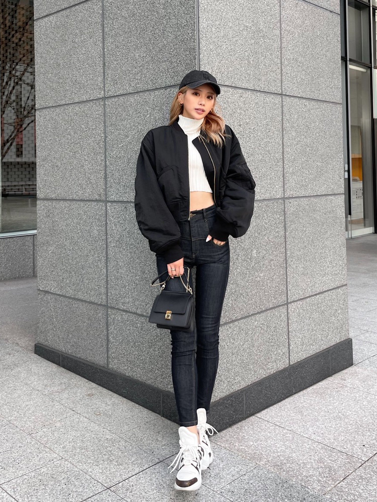 Cropped MA-1 blouson